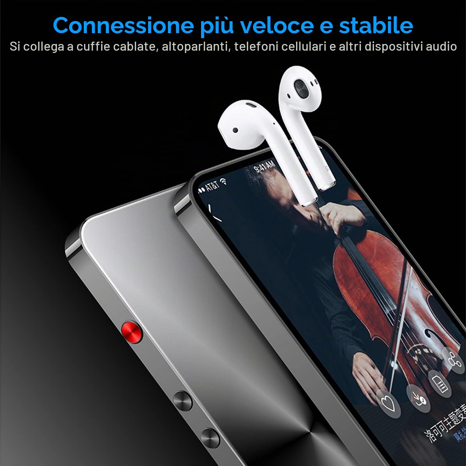 Gowenic Lettore MP4 WiFi Bluetooth 5 Pollici 128GB Touch