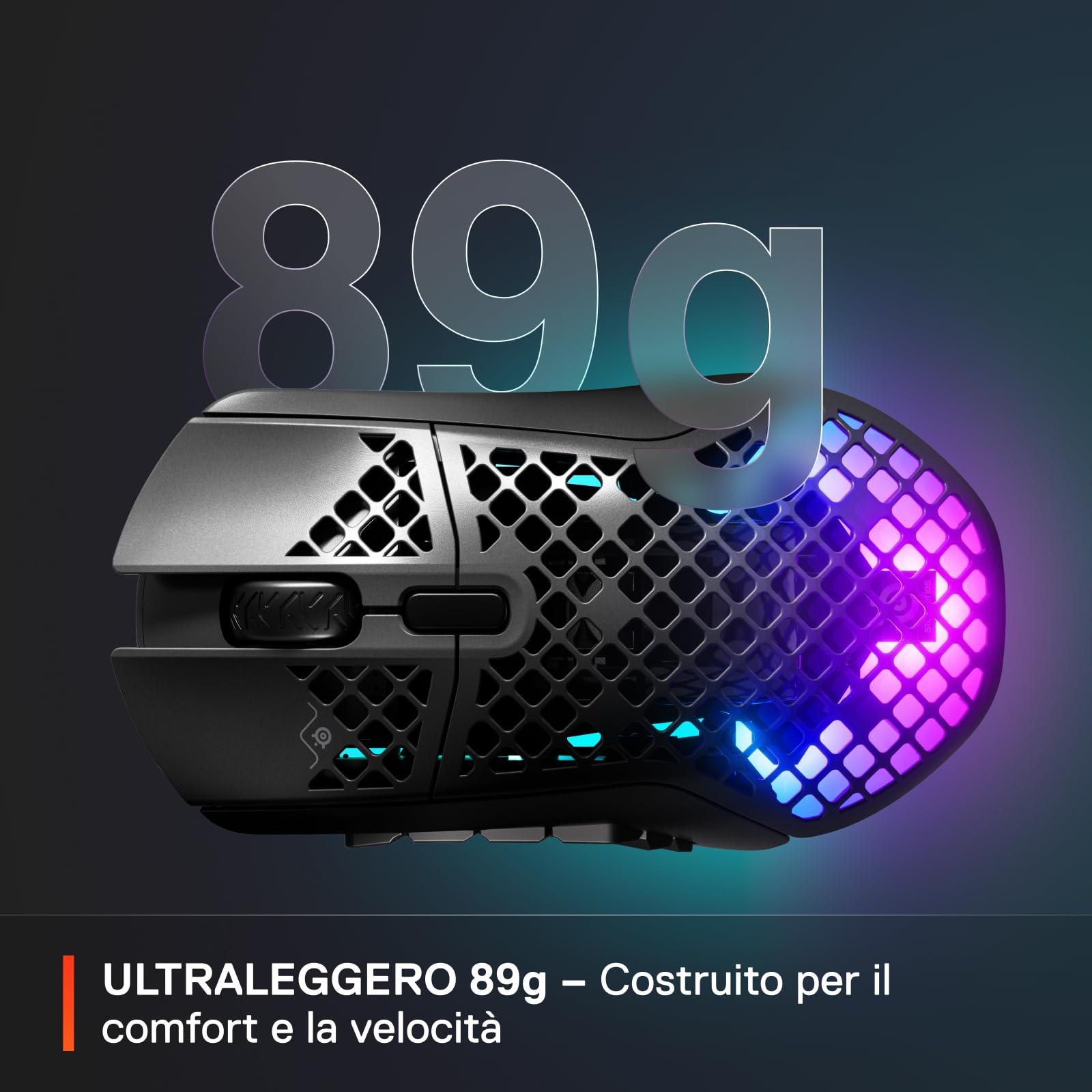 SteelSeries Aerox 9 Mouse Wireless RGB 18 Pulsanti 18K DPI