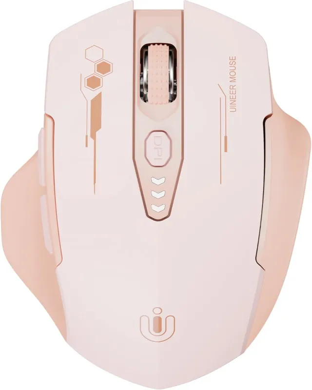Uineer Tri-Mode Mouse Wireless Sakura Rosa Ergonomico
