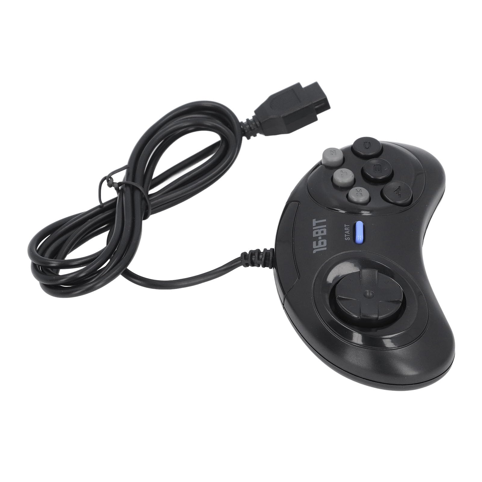 GOWENIC Controller Cablato 16 Bit Sega Genesis 9 Pin Nero
