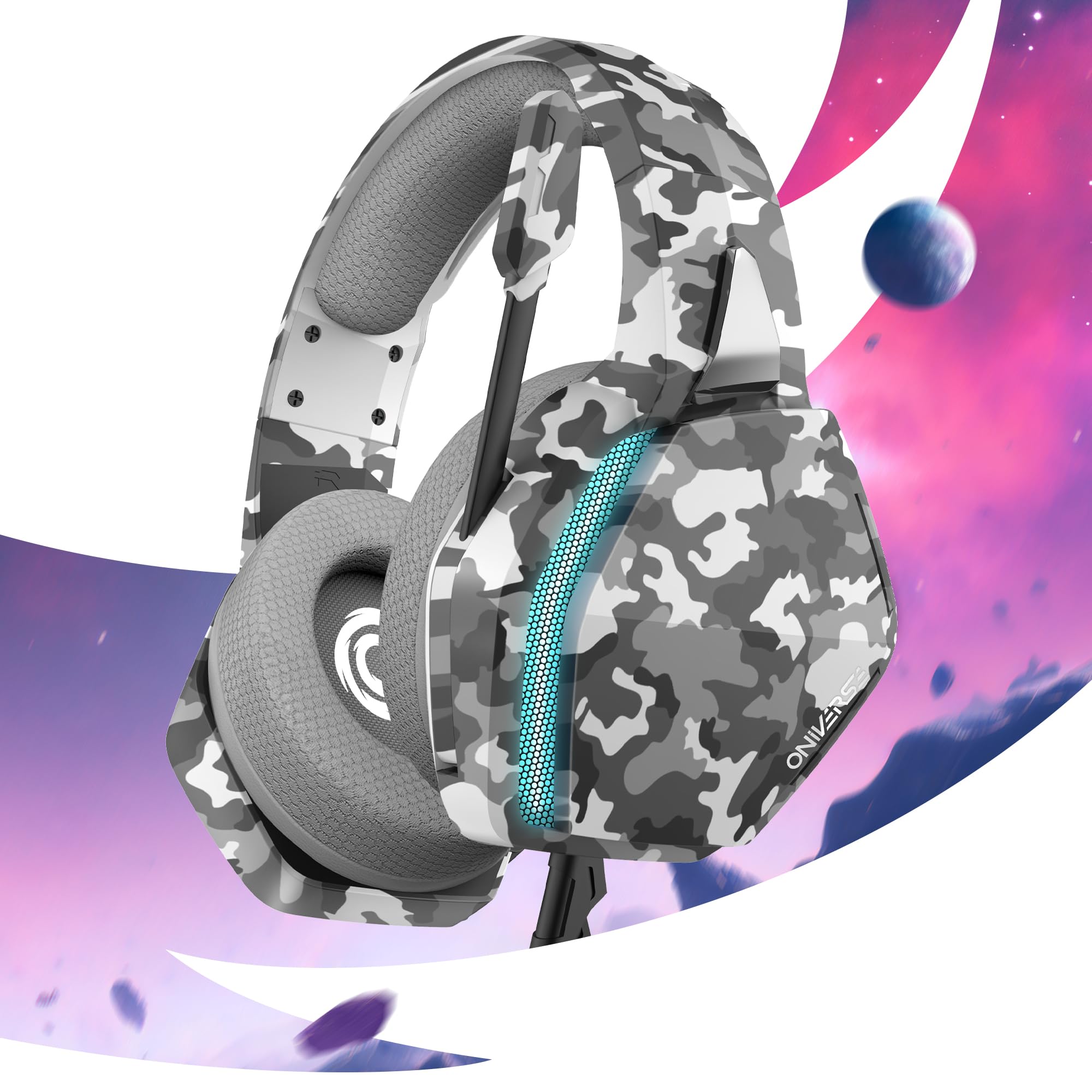 Oniverse Nebula Headset Gaming Grigio Urban Camo Jack 50mm