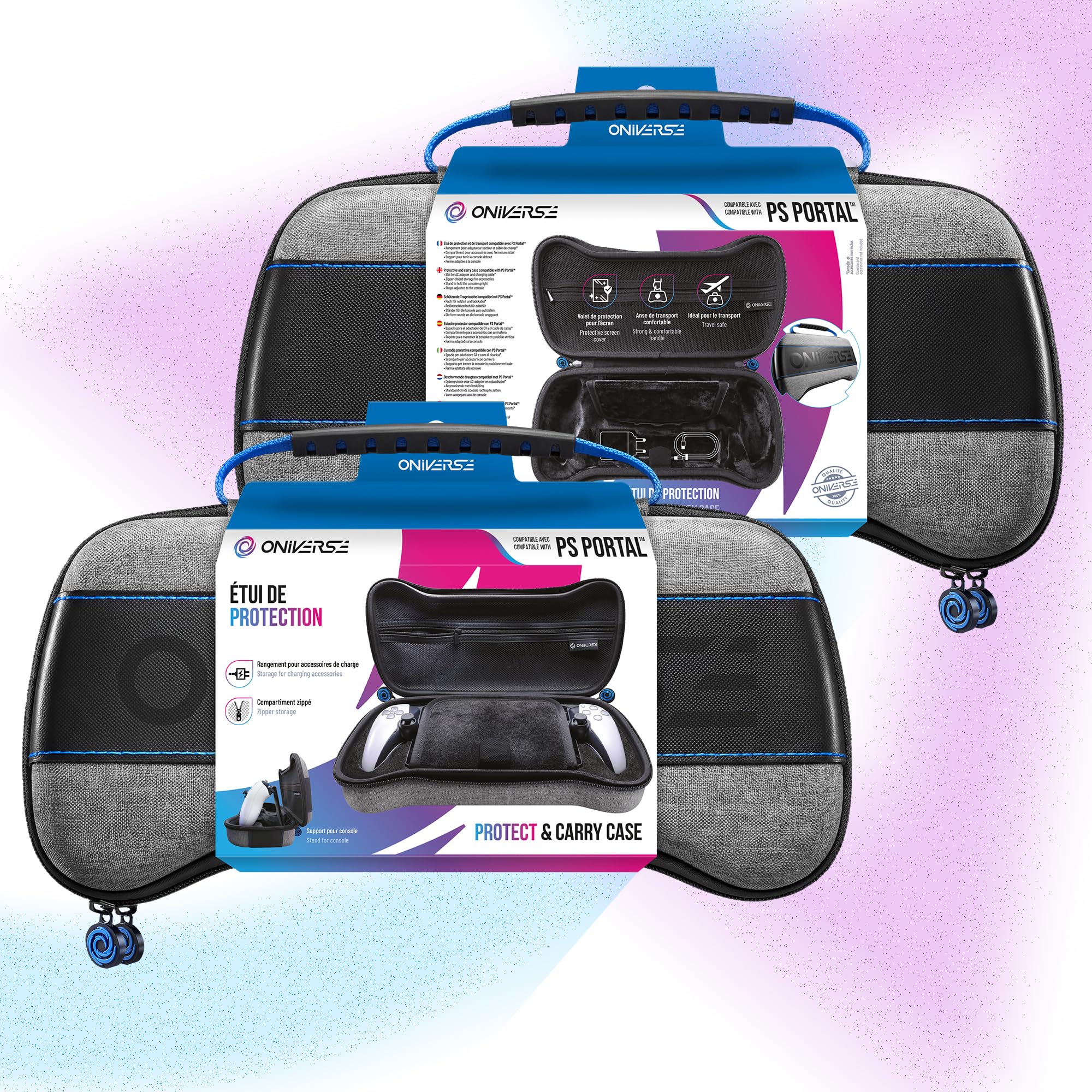 Oniverse custodia PlayStation Portal grigia antiurto