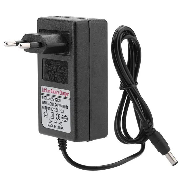 Gowenic caricabatterie litio 12,6V 2A LED alimentatore
