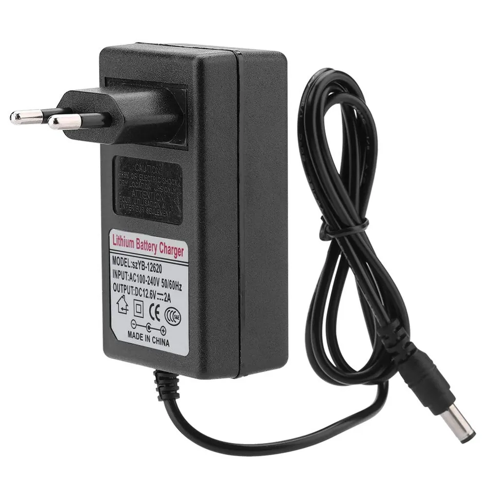 Gowenic caricabatterie litio 12,6V 2A LED alimentatore