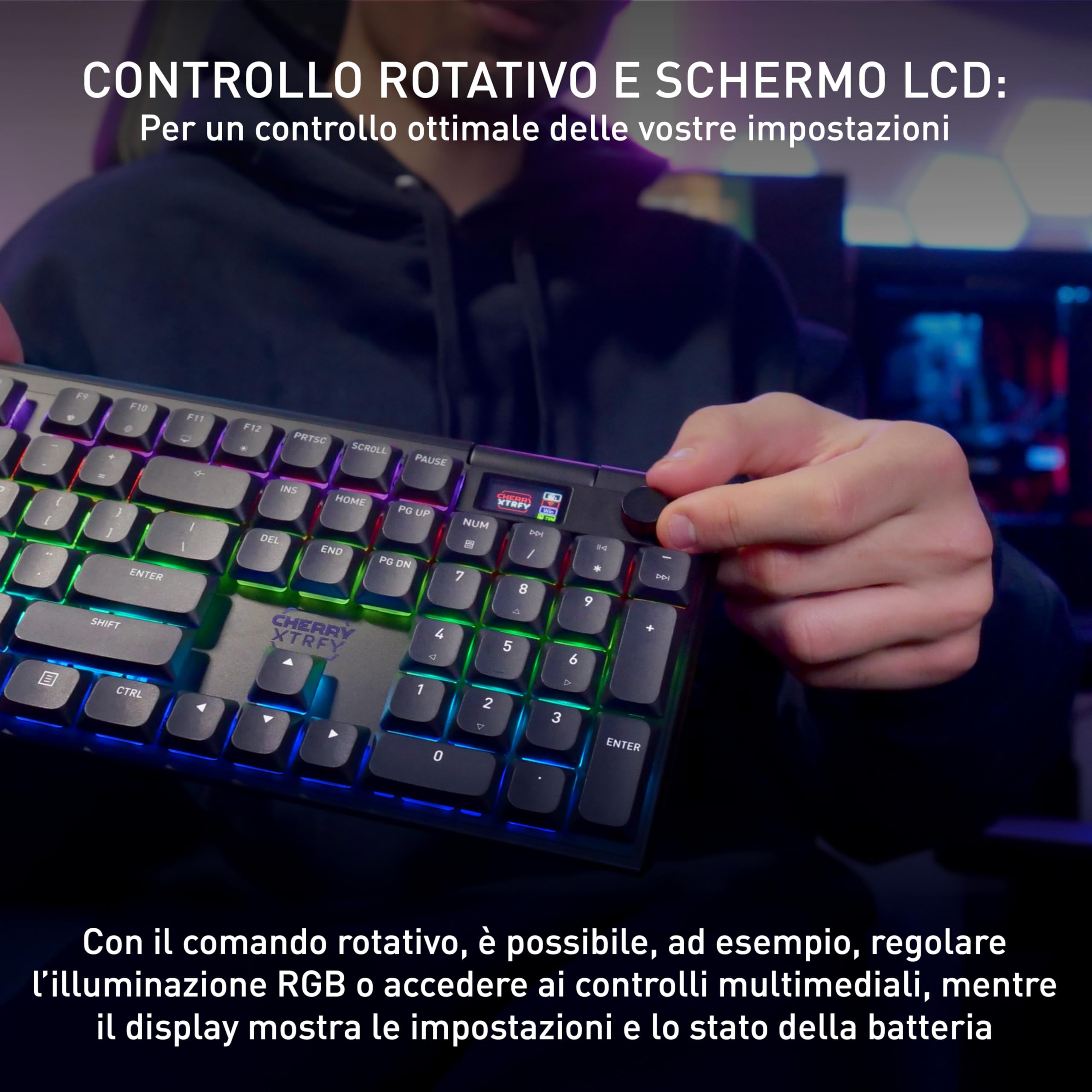 CHERRY XTRFY MX 10.1 Wireless Tastiera low profile QWERTZ nera