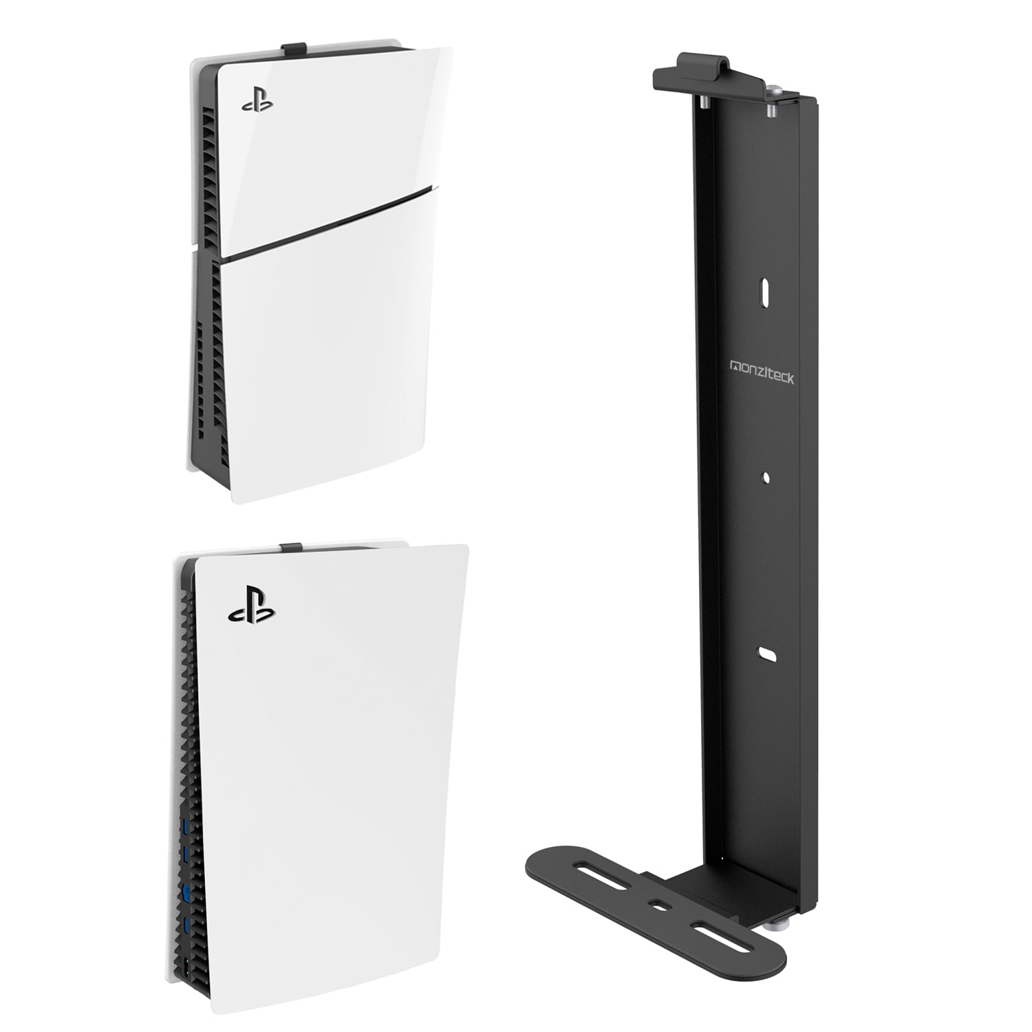 Monzlteck PS5/PS4 Mount staffa parete PS5 Slim acciaio