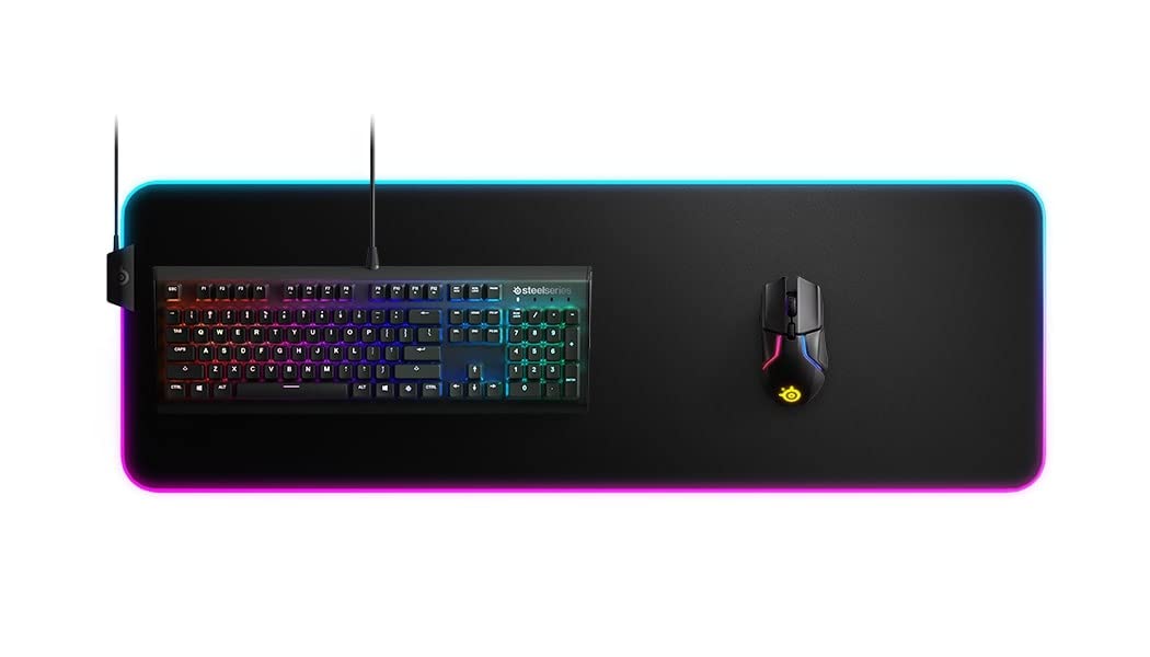 SteelSeries QcK Prism Cloth tappetino gaming RGB XL 900x300