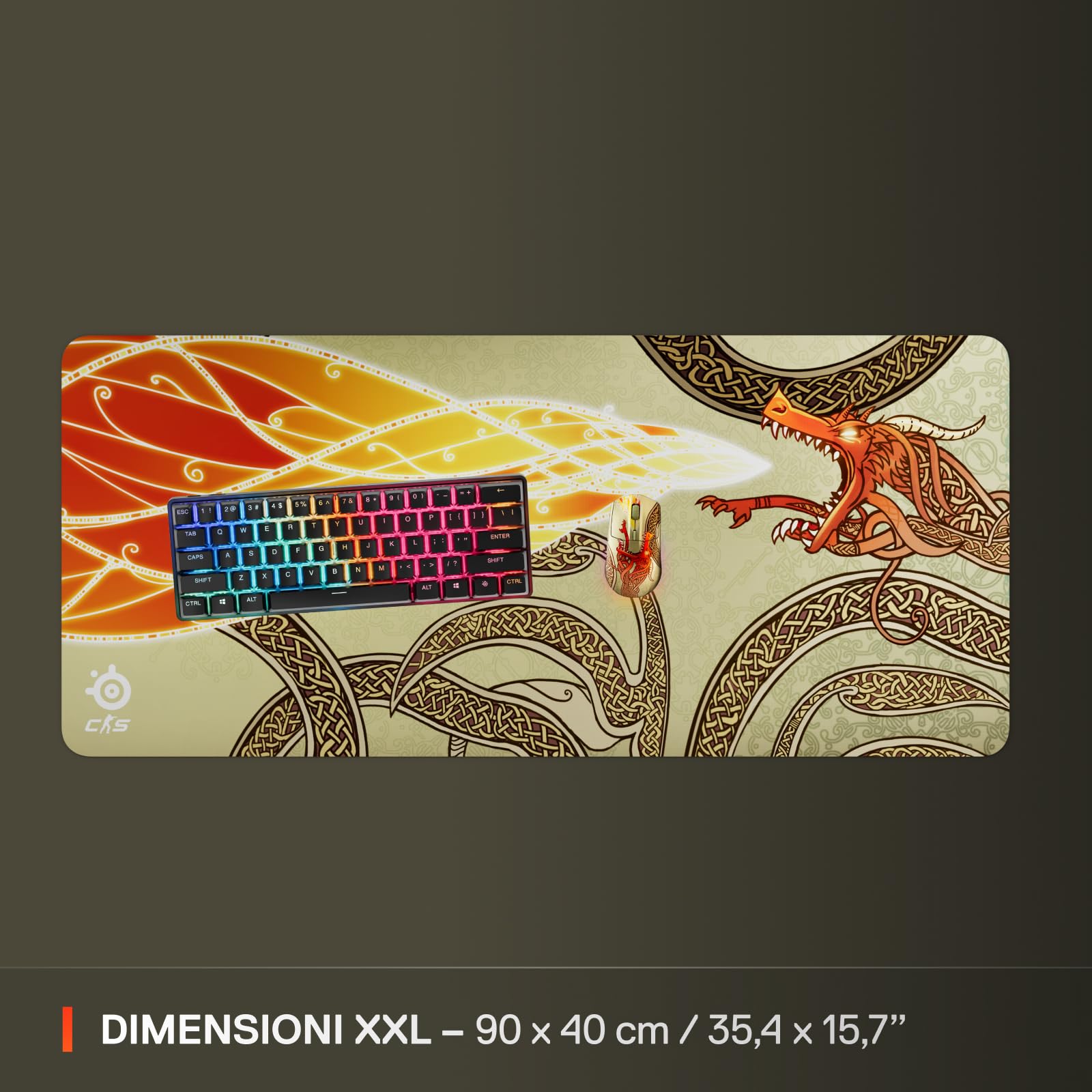 SteelSeries QcK CS2 Dragon Lore Mousepad XXL 900x400