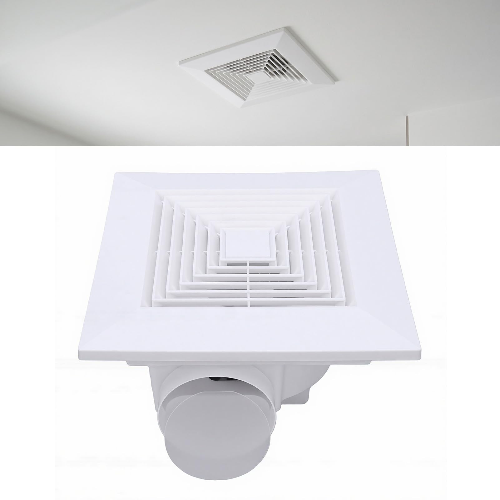 GOWENIC Aspiratore Soffitto Bagno 30W 150 m³/h 50 dB