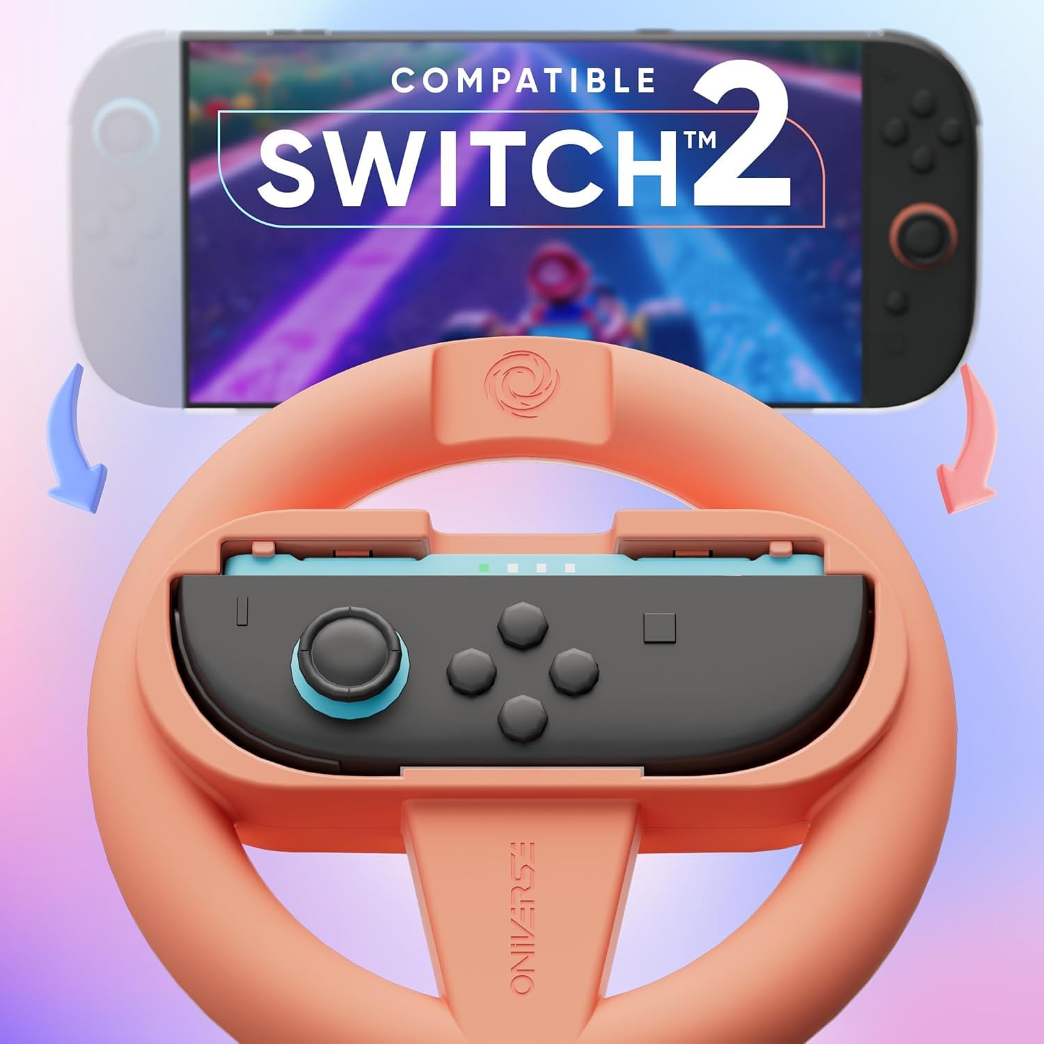 Oniverse Volanti Corsa Switch 2 Joy-Con blu arancione 2 pz