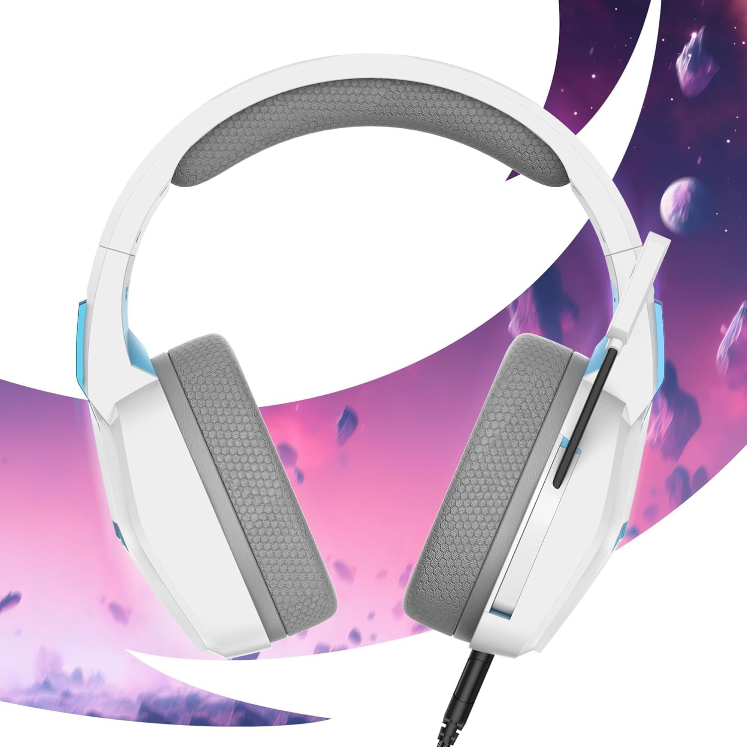 Oniverse Nebula Arctic White cuffie gaming 50mm jack PS5/PC