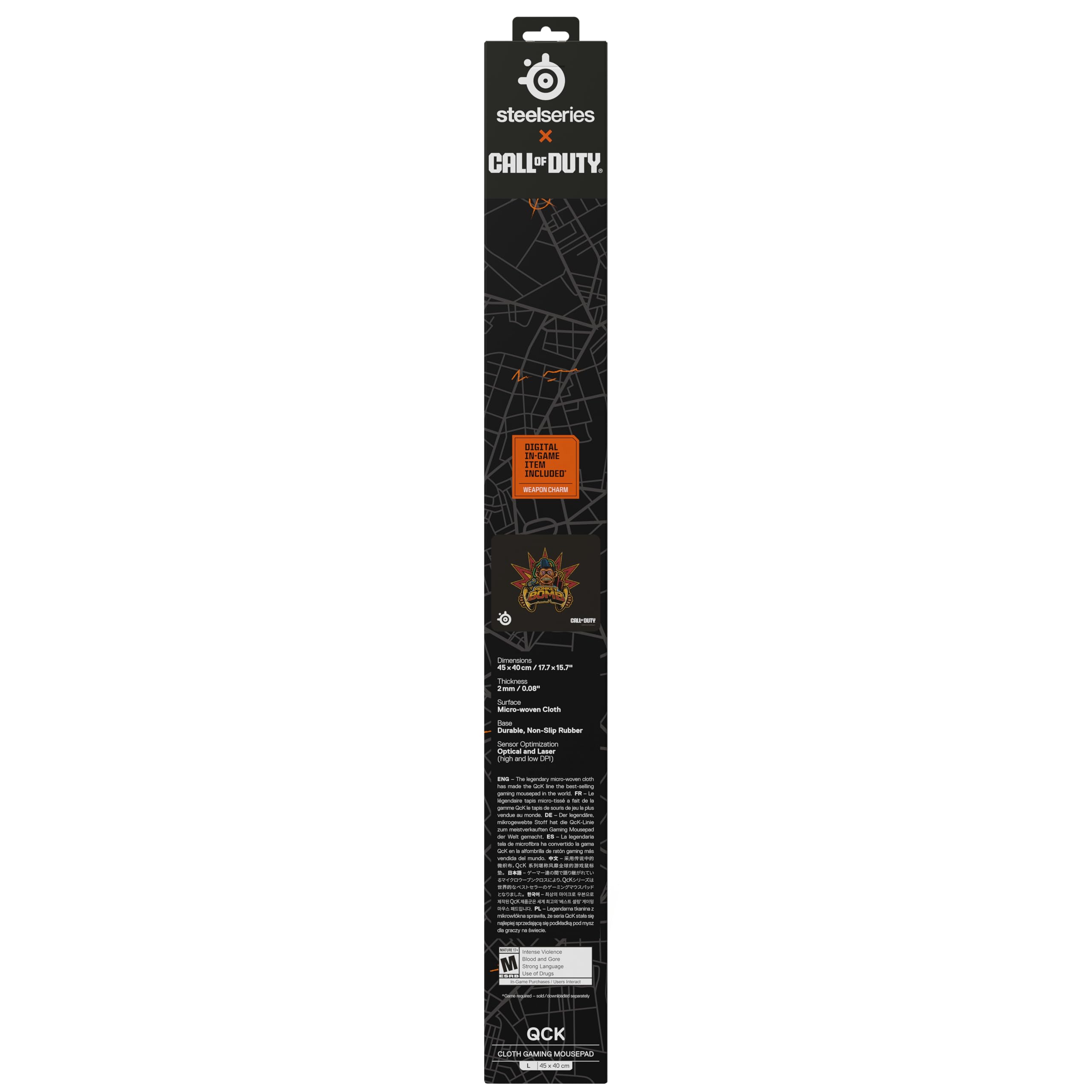 SteelSeries QcK L tappetino mouse Monkey Bomb Call of Duty