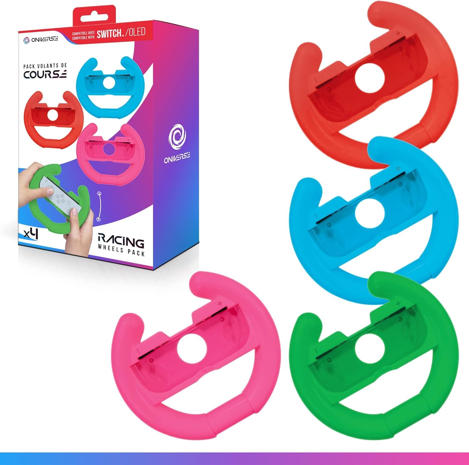 Oniverse Volanti Nintendo Switch 4 pezzi neon per Mario Kart
