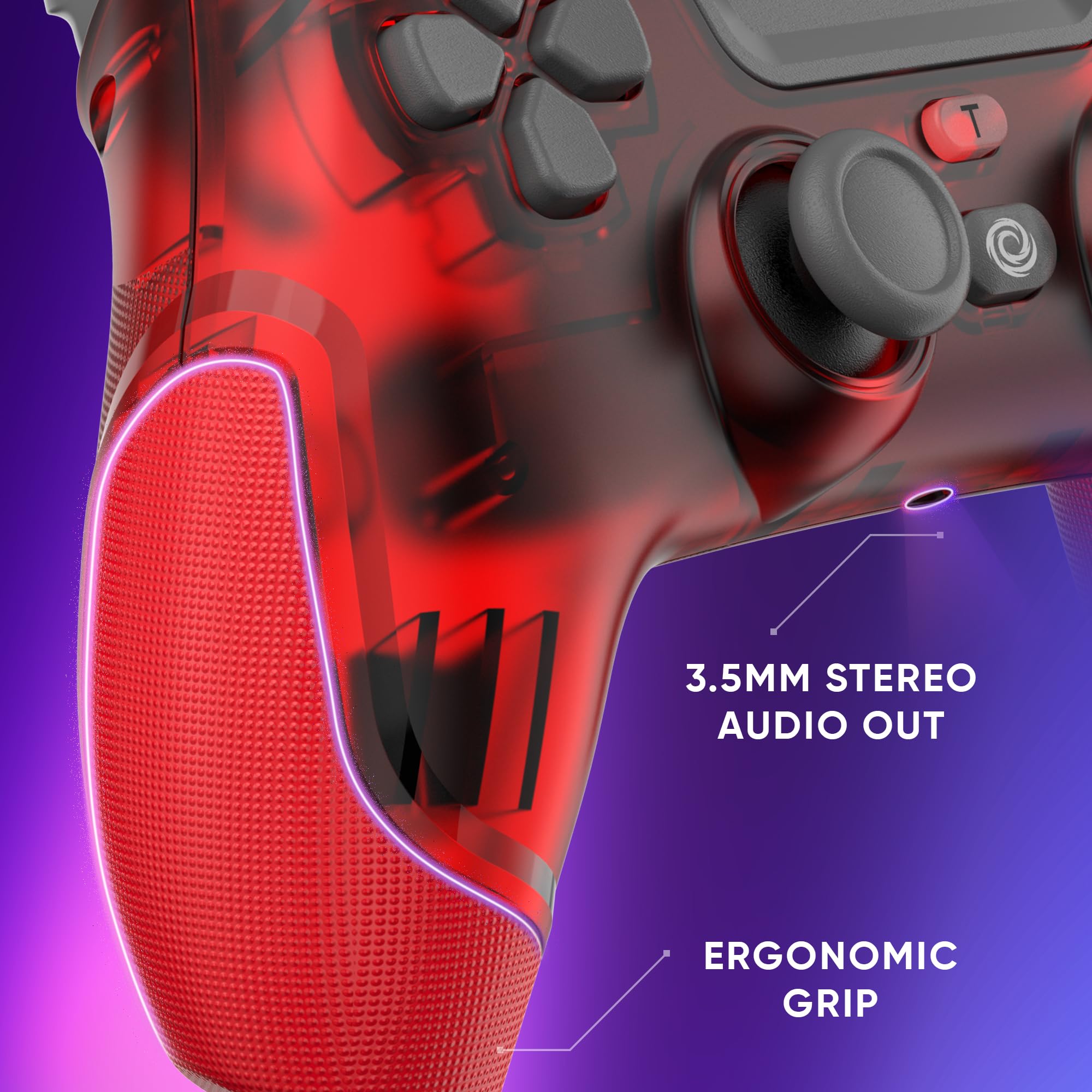 Oniverse Revolt Mars Red controller wireless PS4 Hall Effect
