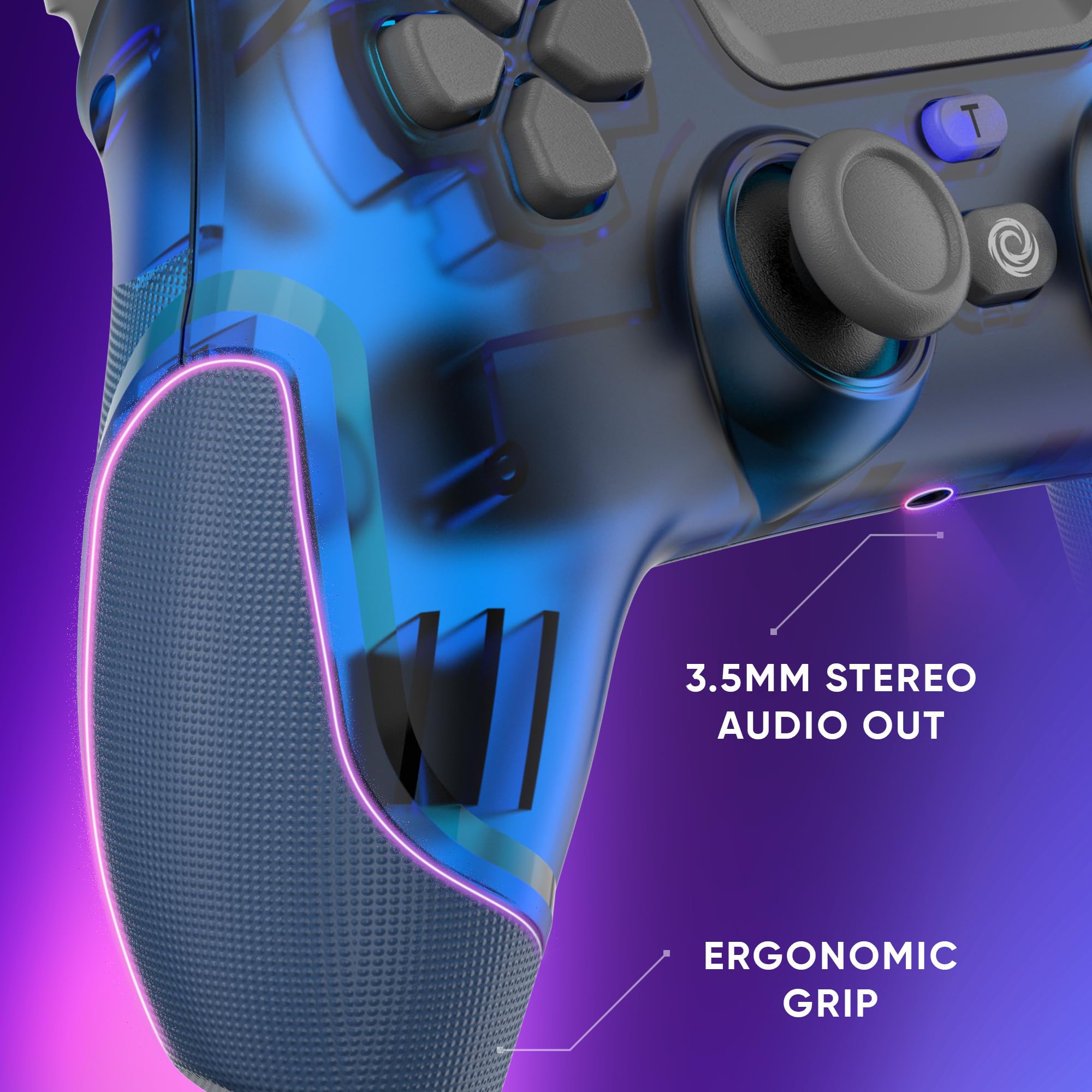 Oniverse Revolt controller wireless PS4 blu Hall Effect