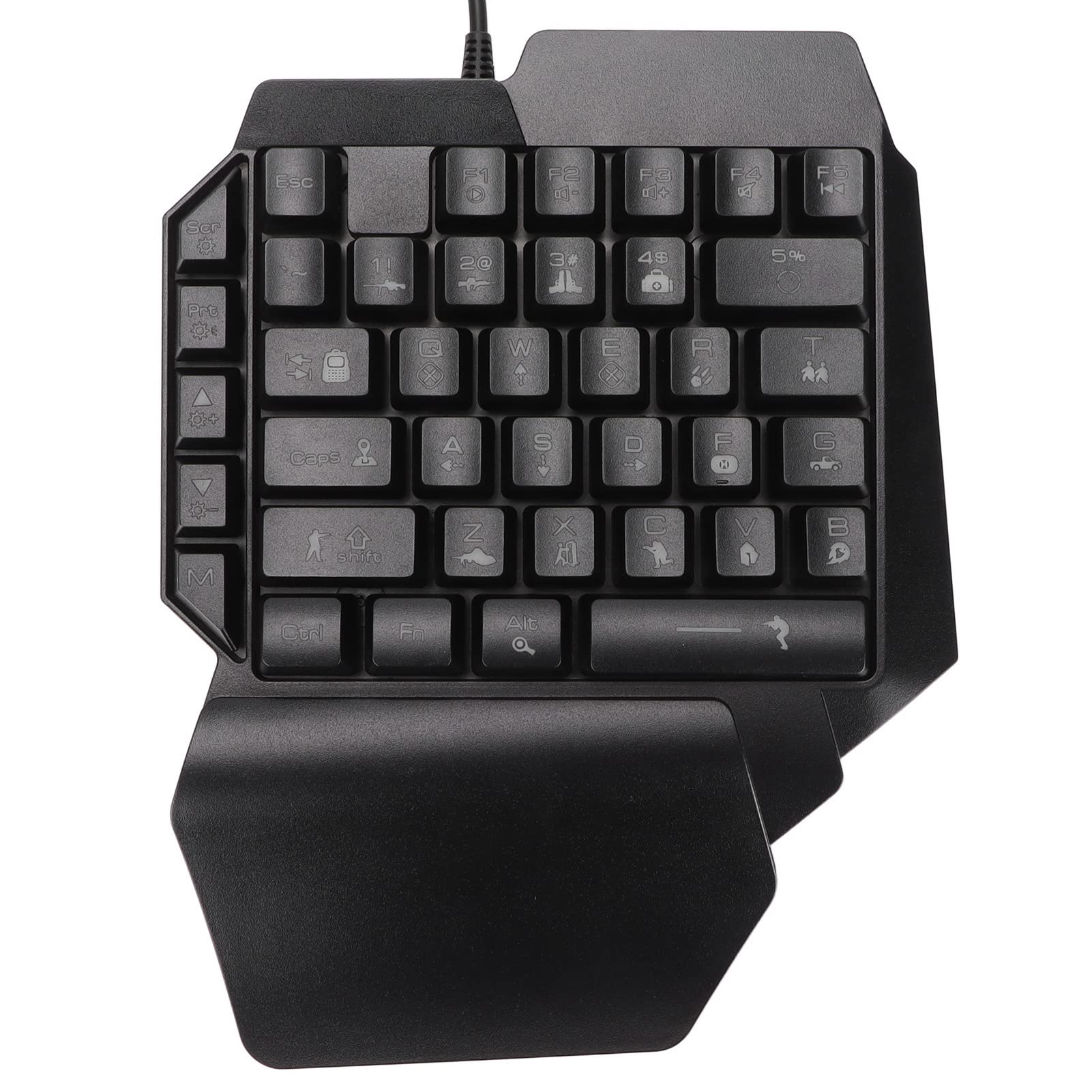 Gowenic Tastiera Gaming una Mano 39 Tasti USB con Poggiapolsi