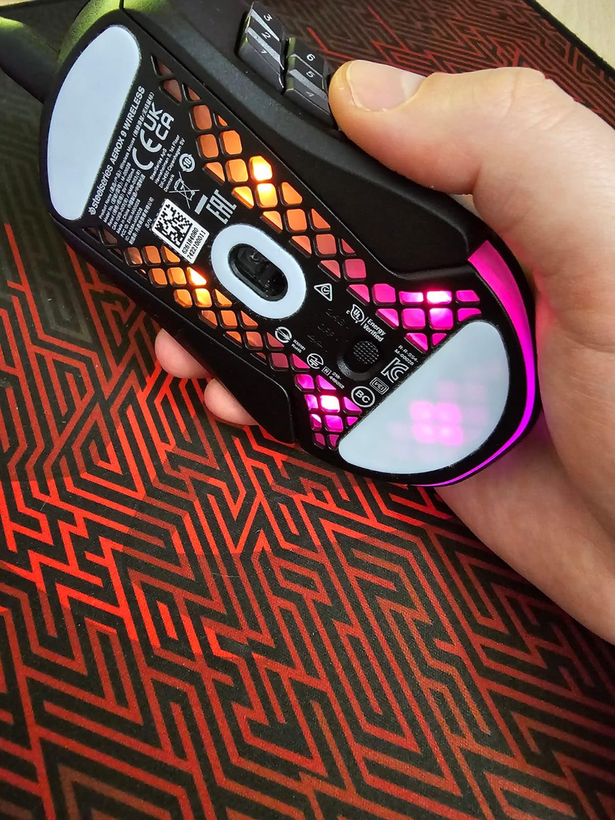 SteelSeries Aerox 9 Mouse Wireless RGB 18 Pulsanti 18K DPI