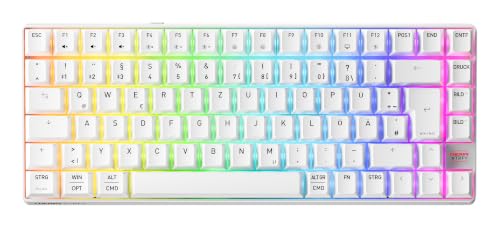 CHERRY XTRFY K33 Tastiera Compact QWERTZ RGB Bianca