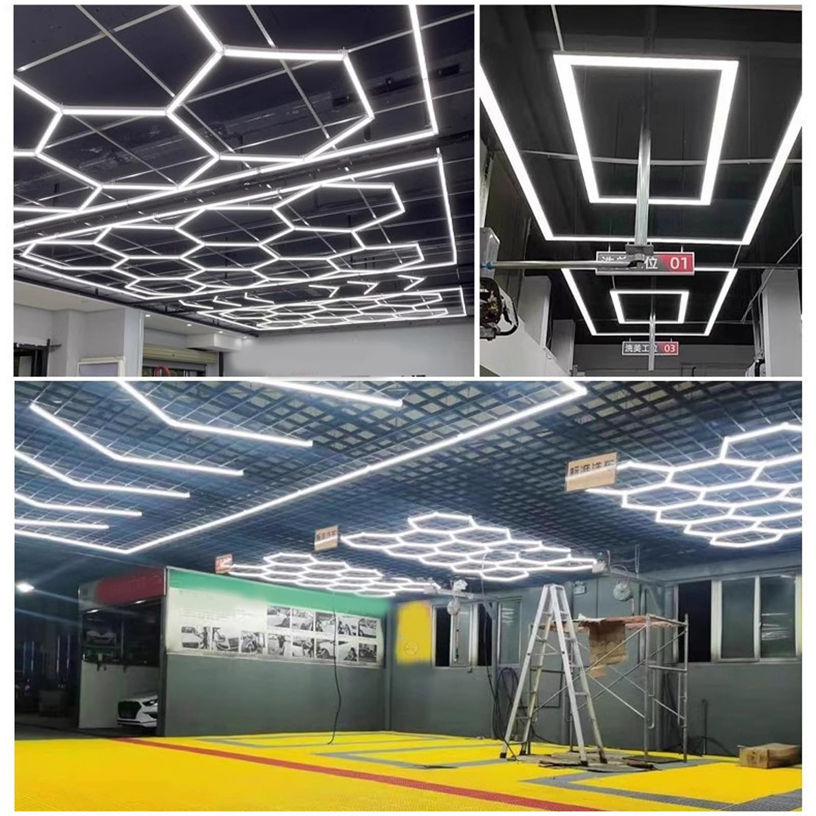 GOWENIC Lampada Garage LED Plafoniera 39000 lm 60000 Ore