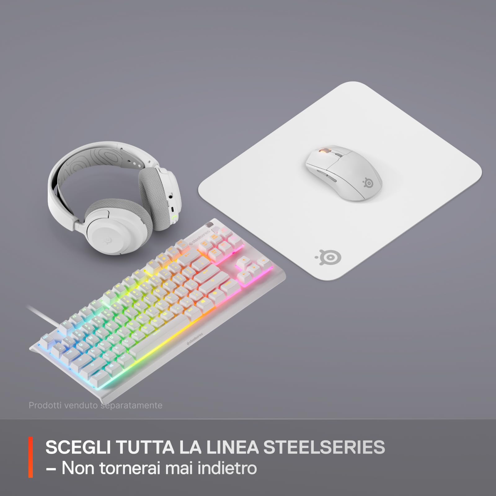 SteelSeries QcK Medium tappetino mouse bianco 320x270 mm antiscivolo