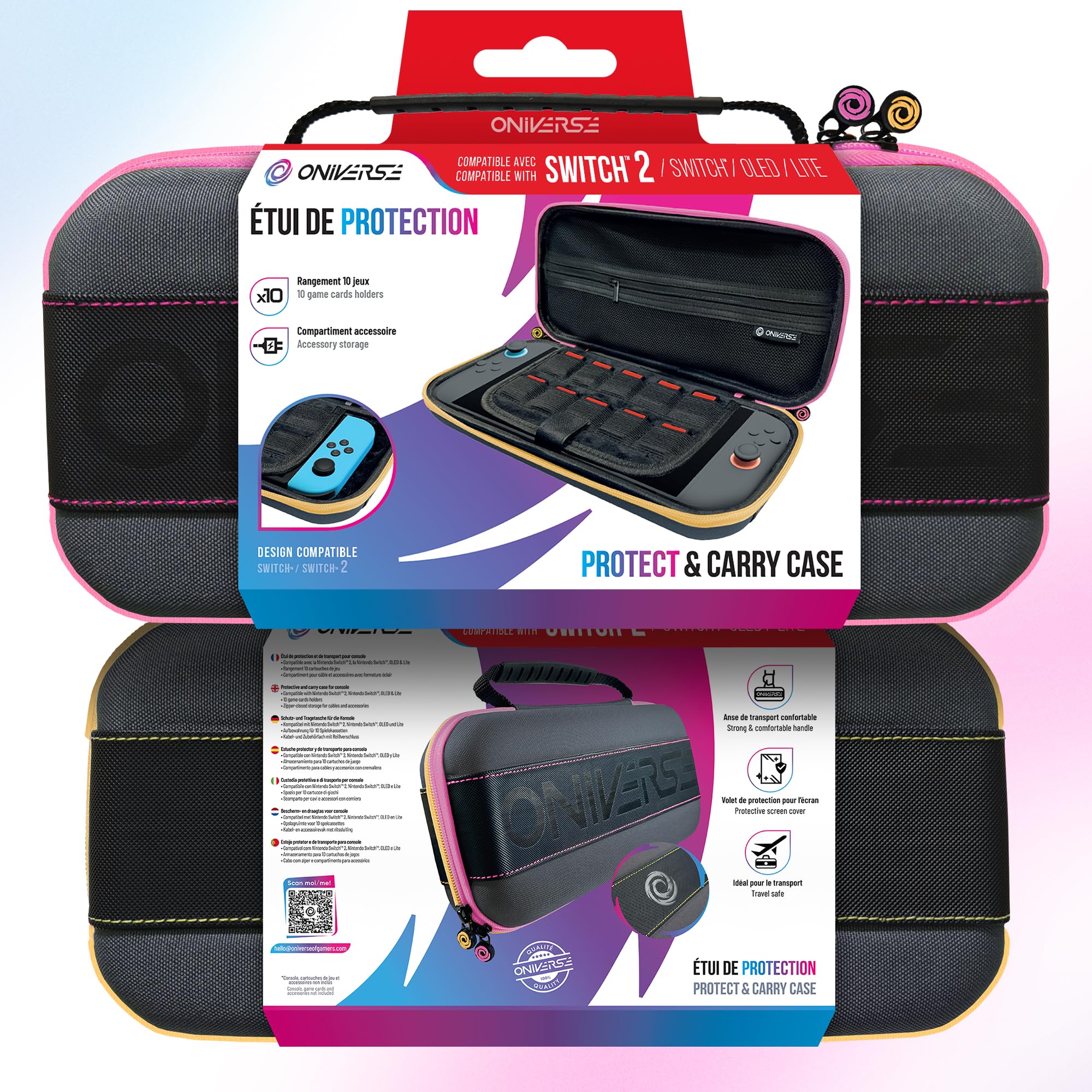 Oniverse custodia rigida Switch 2 OLED Switch impermeabile manico
