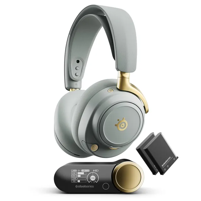 SteelSeries Arctis Nova Elite cuffie wireless salvia oro Hi-Res