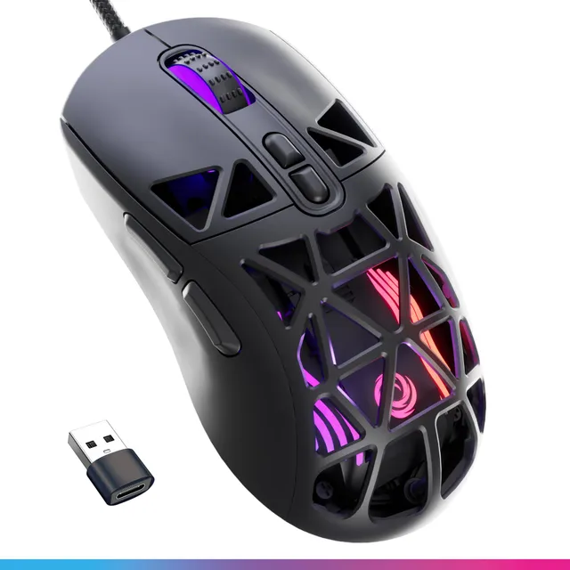 Oniverse Kryo Nocta Black mouse gaming 12800 DPI nero