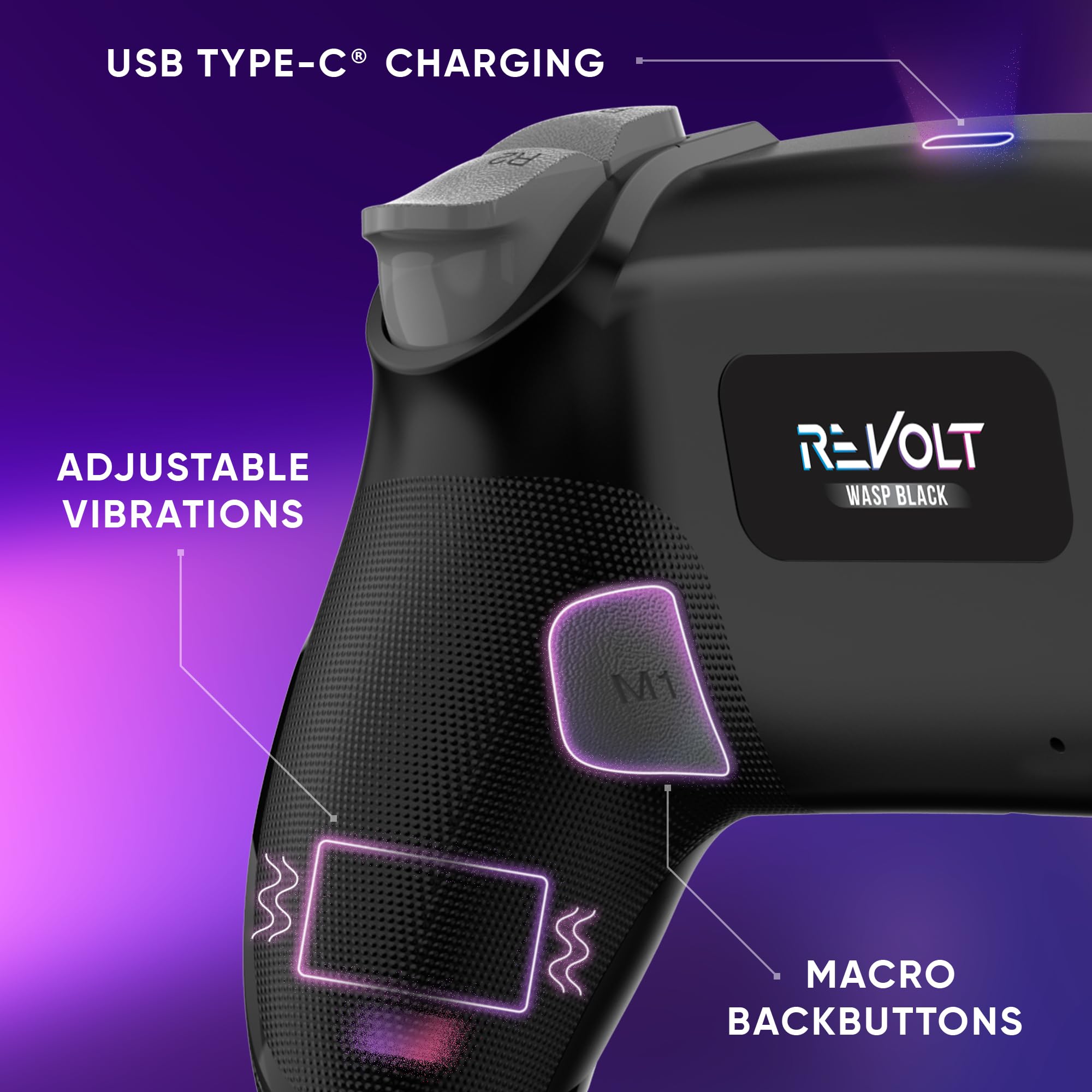 Oniverse Revolt Wasp Black controller wireless PS4 PC nero