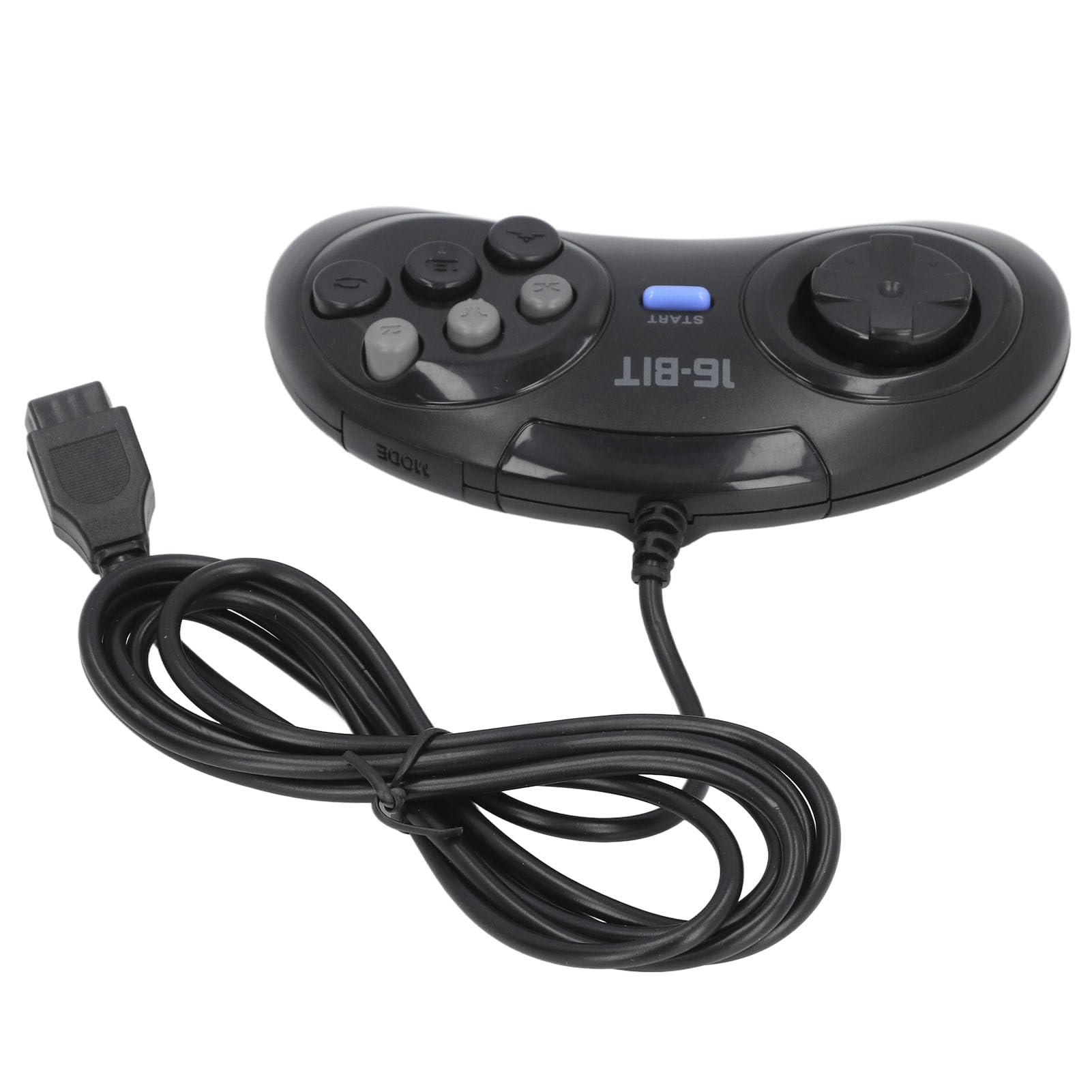 GOWENIC Controller Cablato 16 Bit Sega Genesis 9 Pin Nero