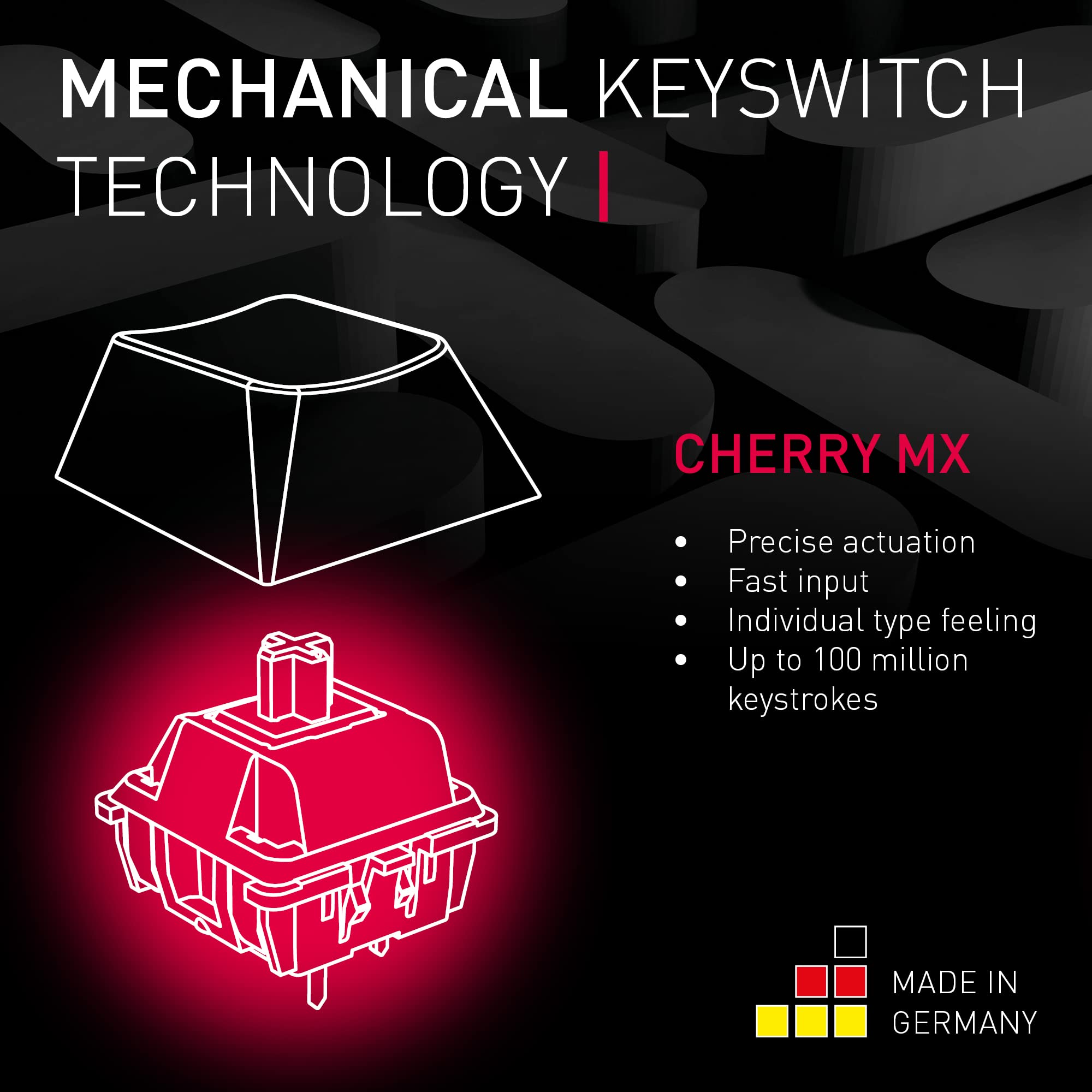 Cherry Xtrfy MX 3.0S tastiera gaming MX Red nera UK