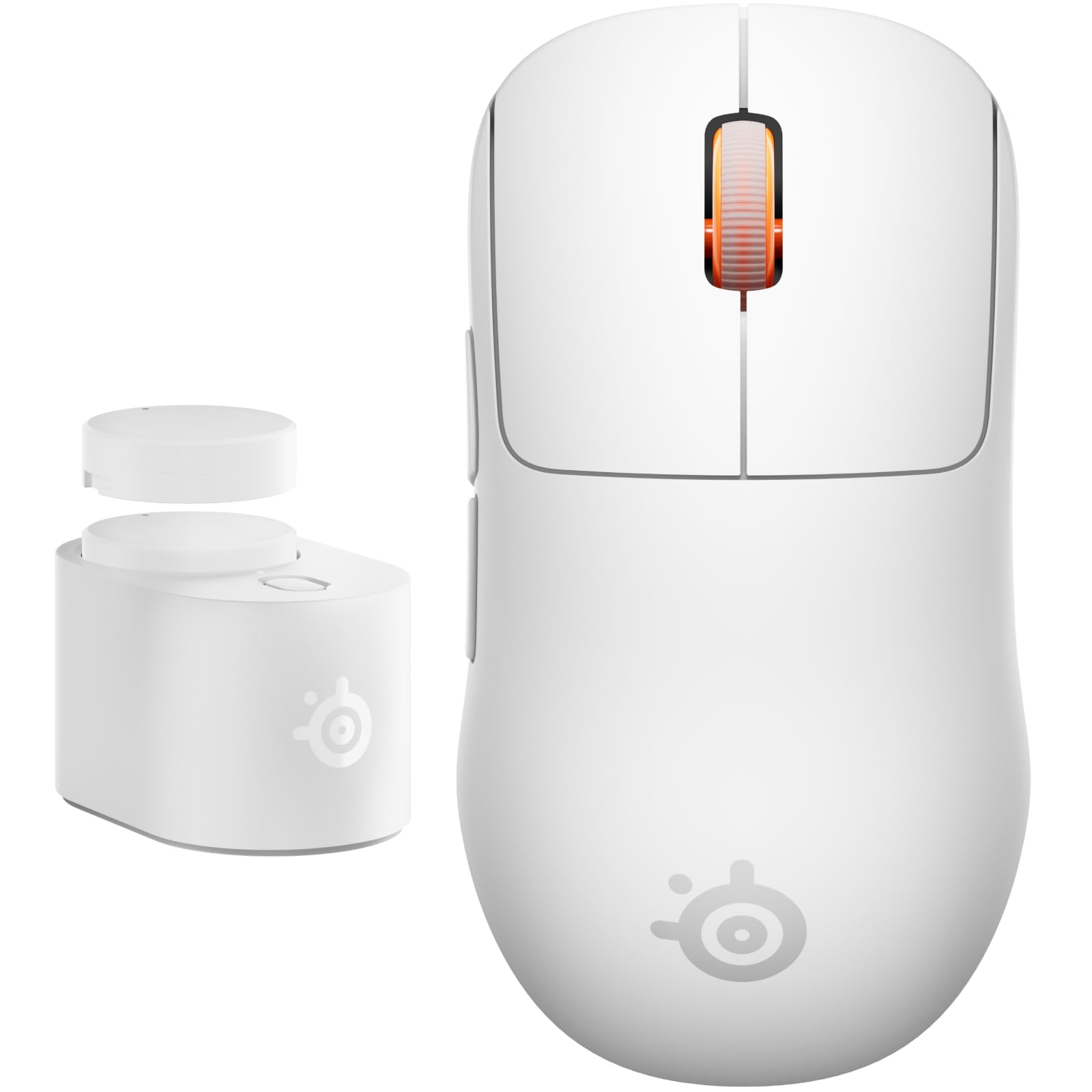 SteelSeries Sensei Pro mouse wireless bianco 8K UWB simmetrico
