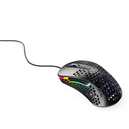 Xtrfy M4 RGB mouse gaming cablato nero ultraleggero