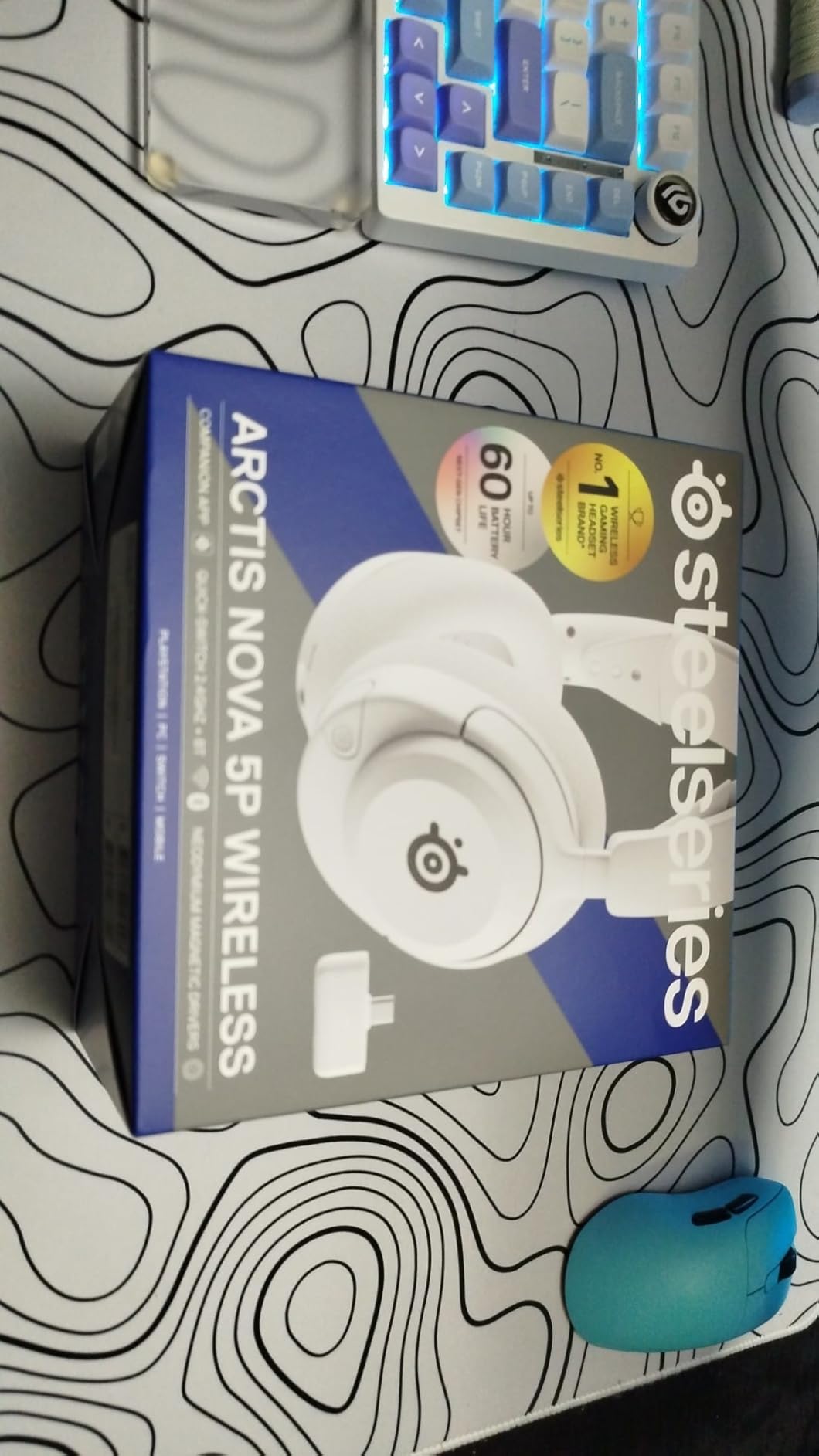 SteelSeries Arctis Nova 5P Cuffie Gaming Wireless Bianche PS5