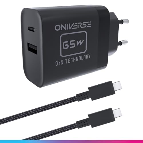Oniverse adattatore 65W USB-C USB-A Switch ricarica GaN 1,5 m