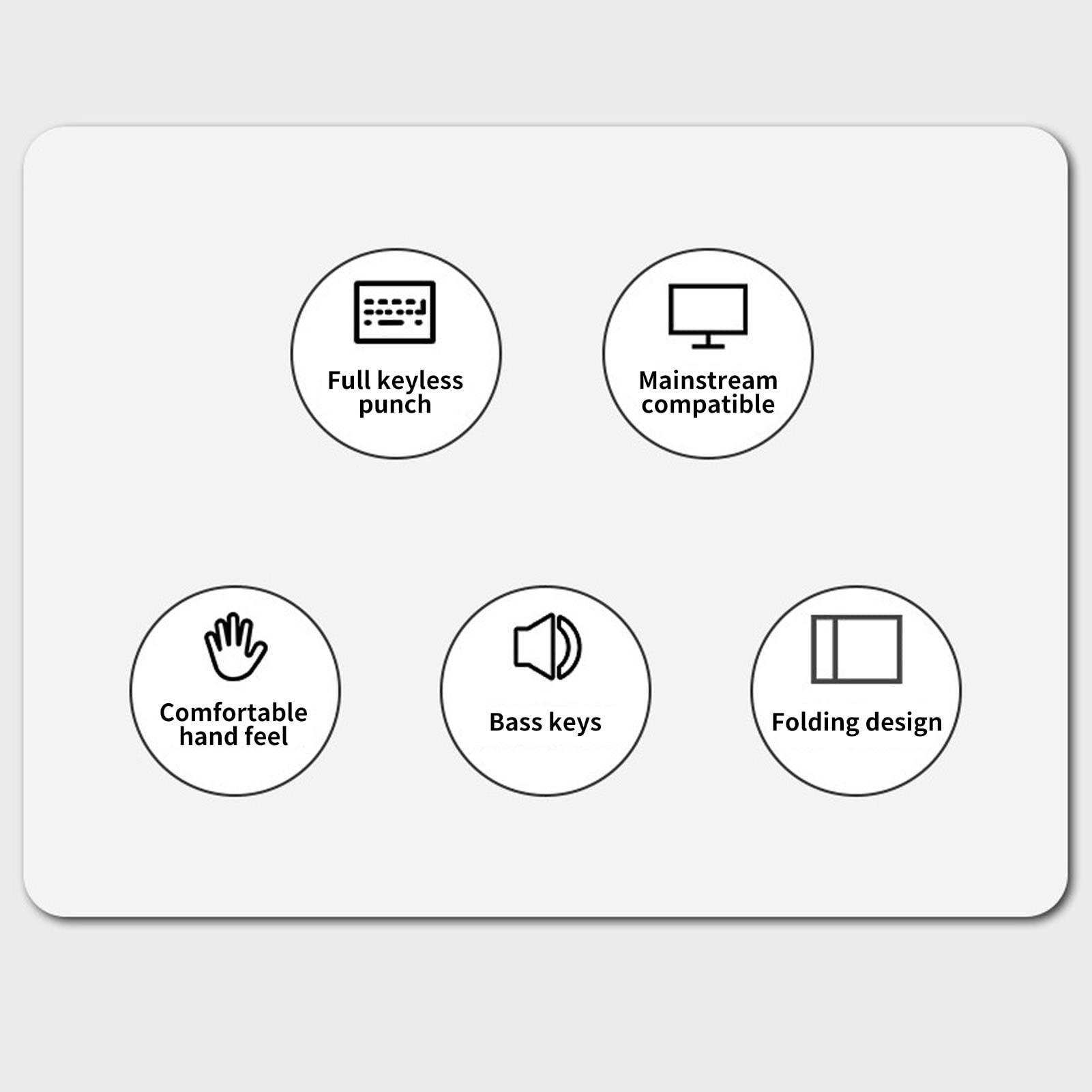 GOWENIC Tastiera Bluetooth Pieghevole Touchpad 10 m