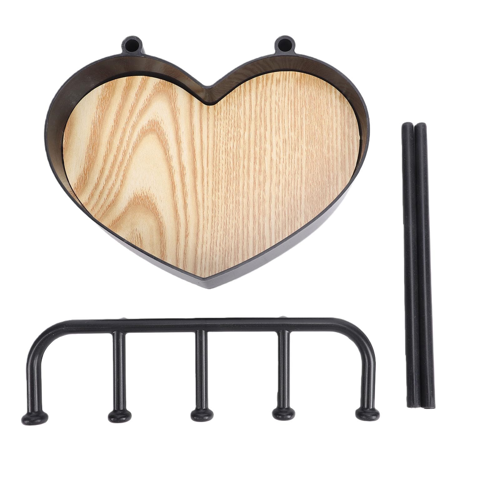 GOWENIC Espositore Gioielli Cuore Nero Porta Collane ABS