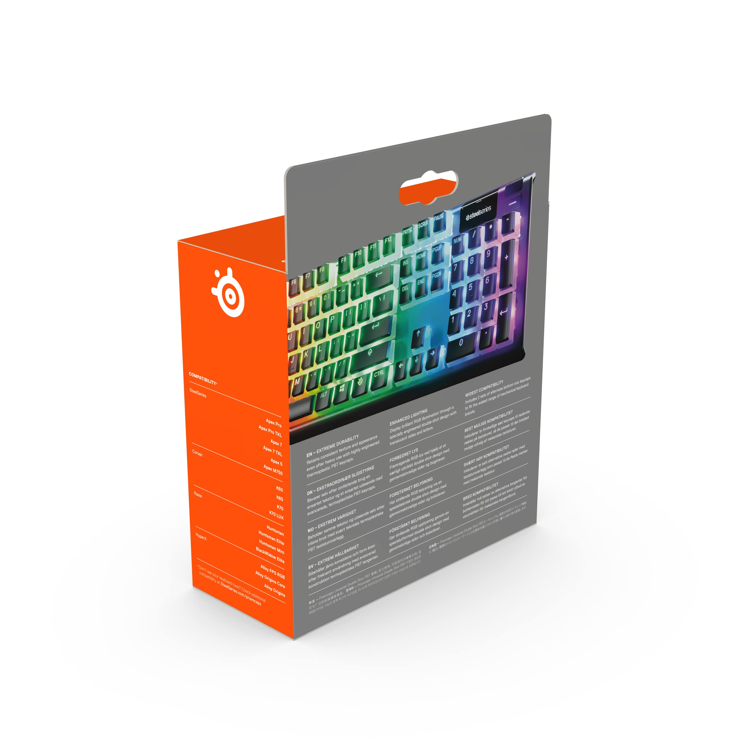 SteelSeries PrismCaps Keycaps PBT Bianchi MX RGB