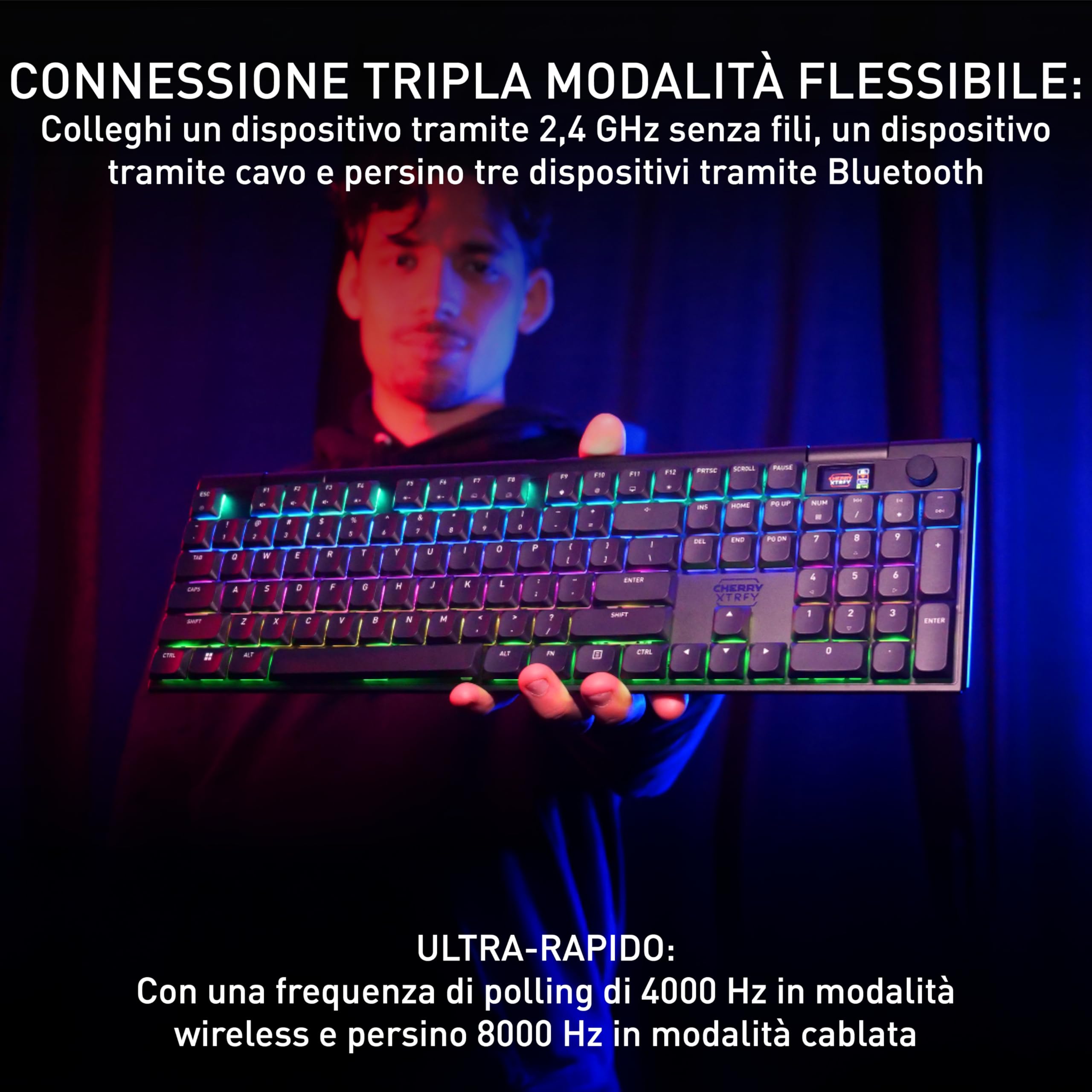 CHERRY XTRFY MX 10.1 Wireless Tastiera low profile QWERTZ nera