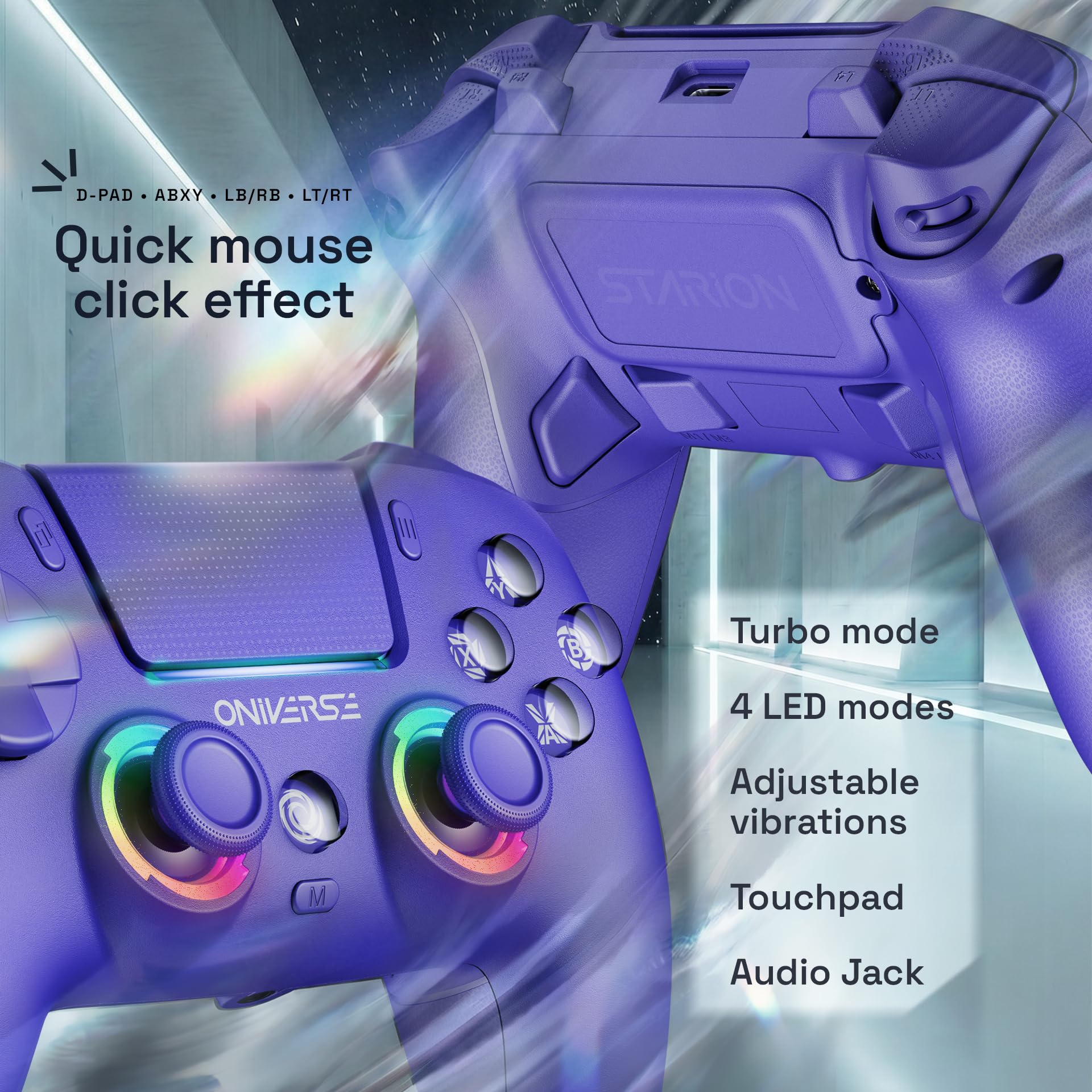 Oniverse Starion Controller Wireless PS5 Viola Hall Effect