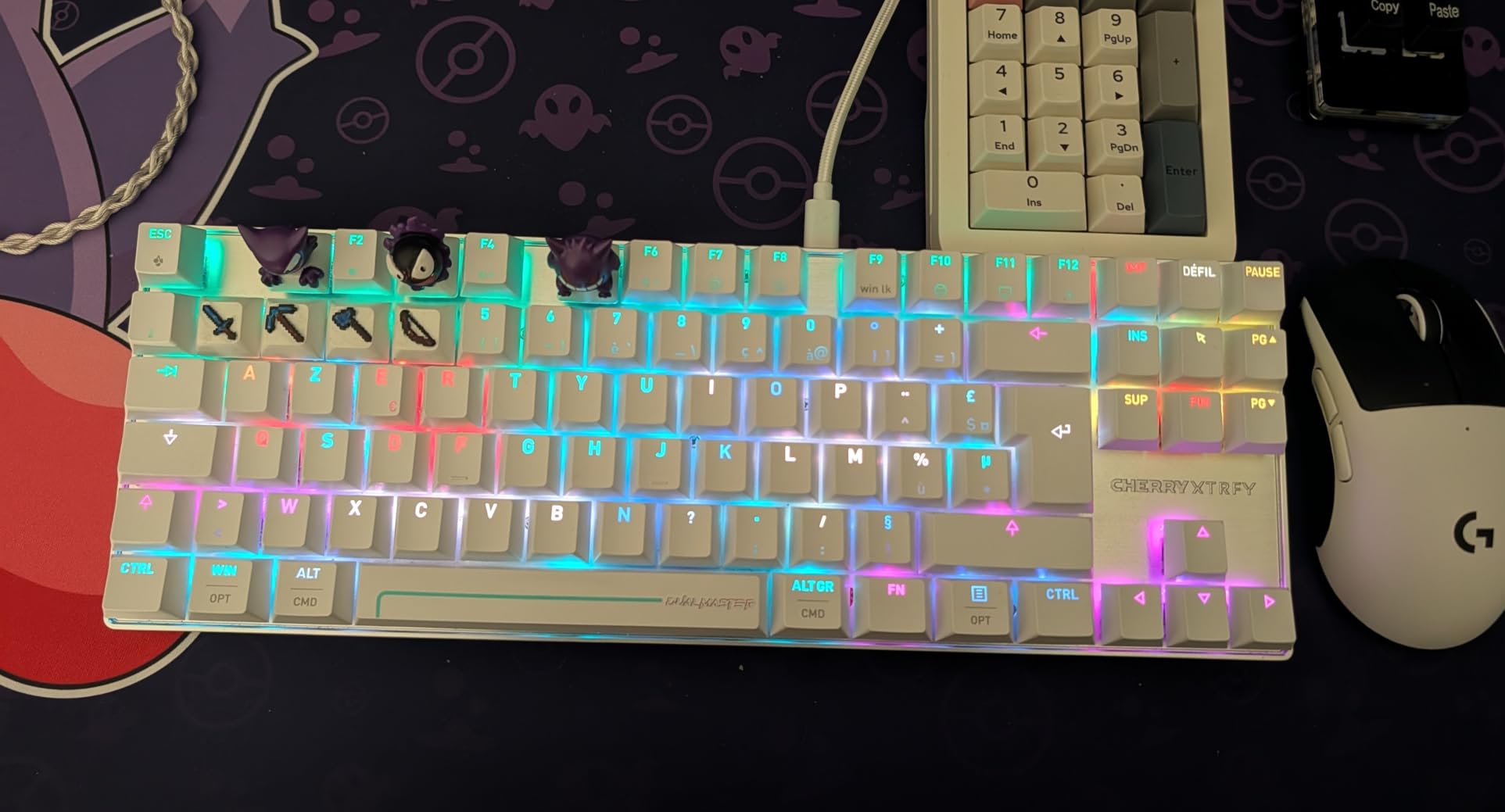 Cherry Xtrfy MX 8.2 Pro Tastiera Gaming TKL Bianca AZERTY