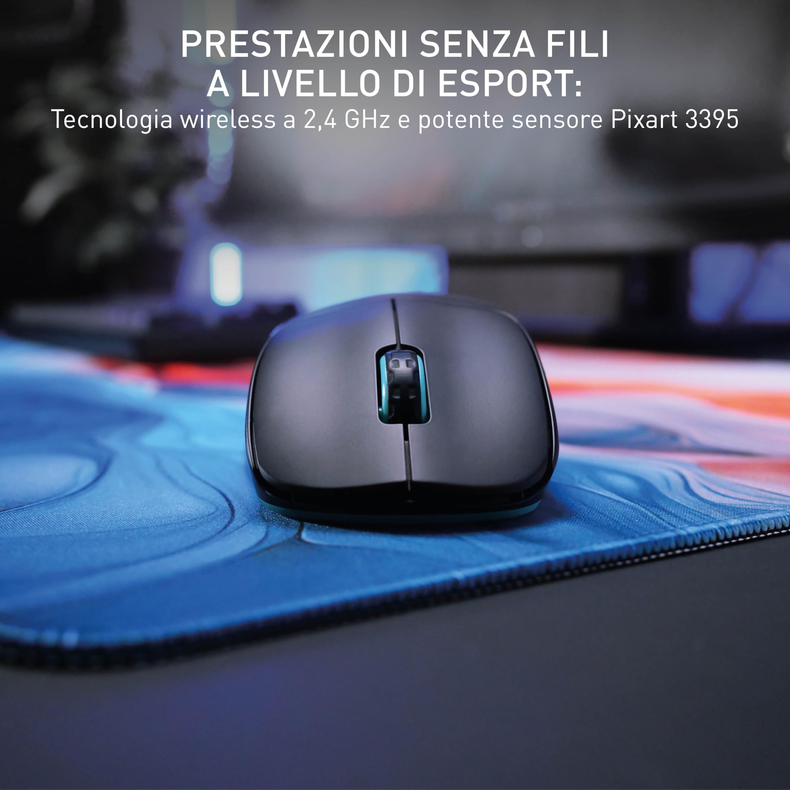 Cherry Xtrfy M64 Wireless mouse gaming nero 53g Pixart 3395