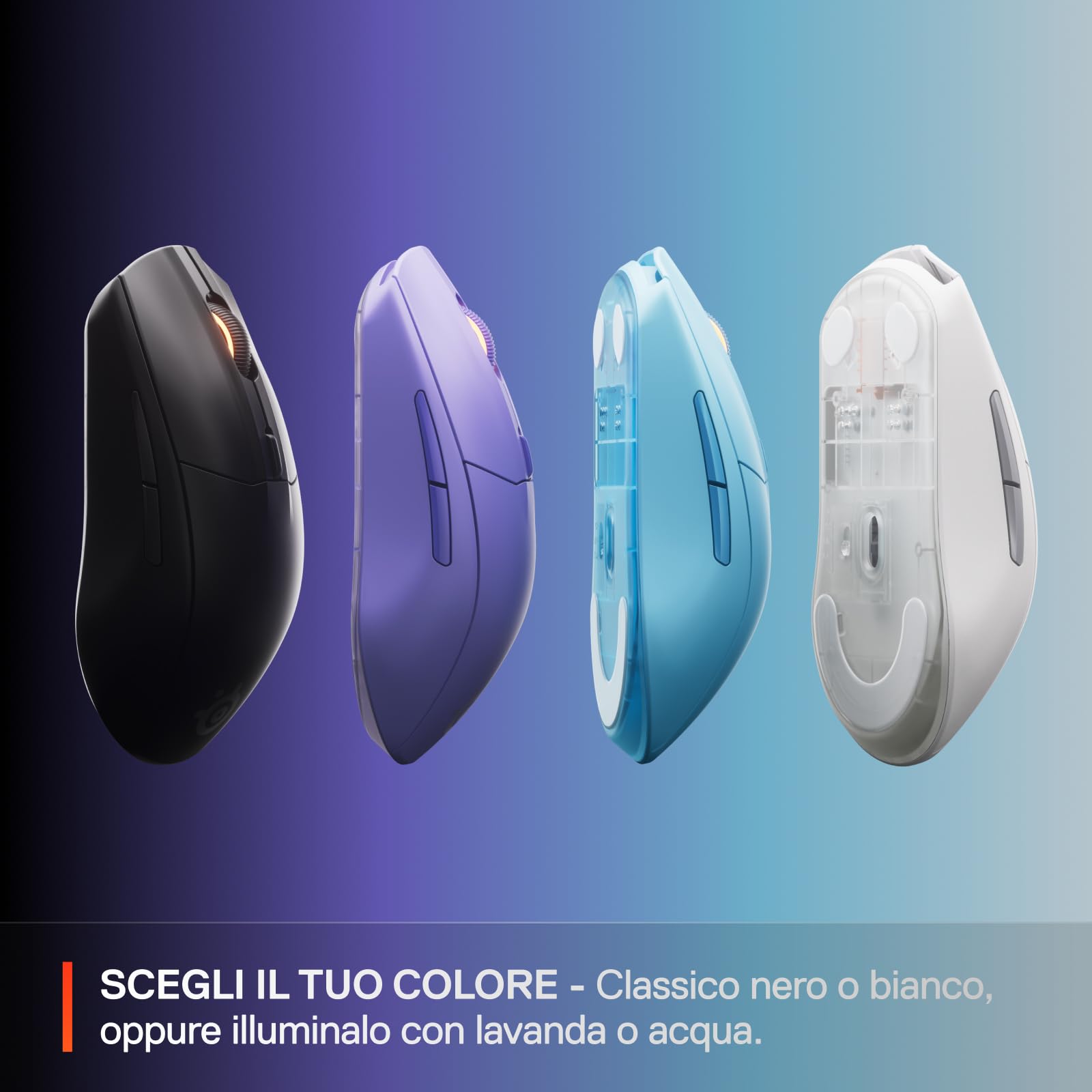 SteelSeries Rival 3 Wireless Gen 2 mouse gaming Aqua 18000 DPI