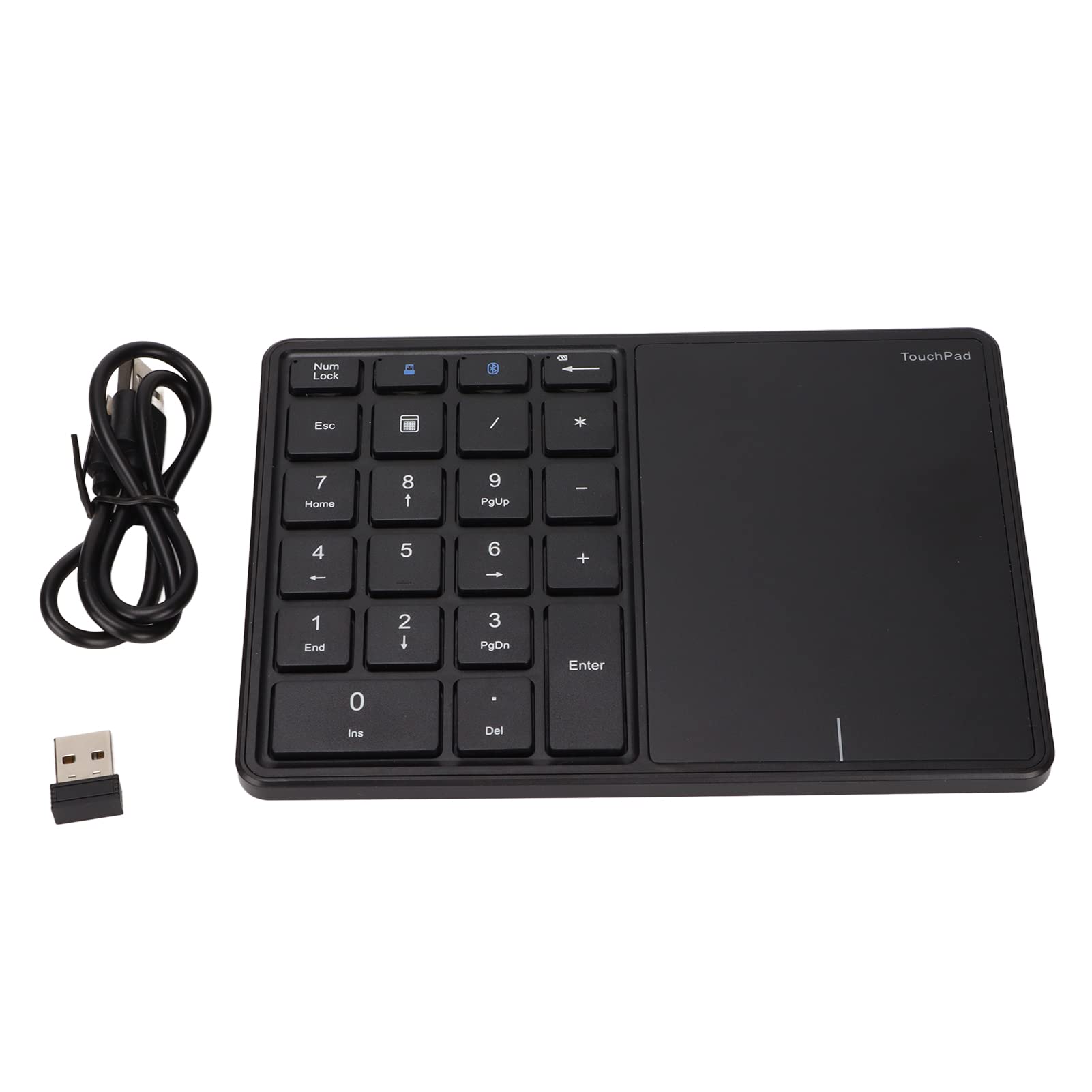 GOWENIC Tastierino Numerico Wireless 22 Tasti Touchpad Nero