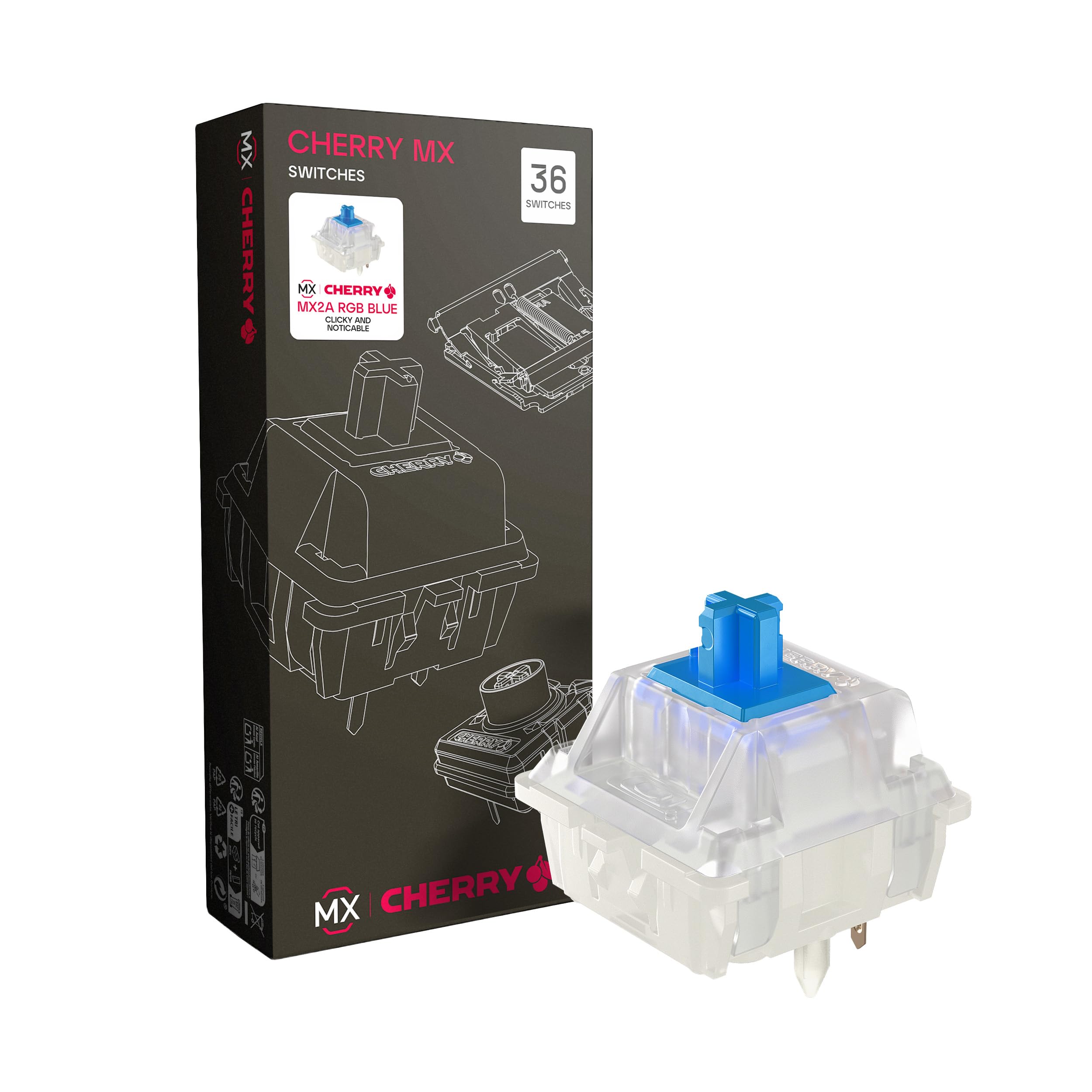 Xtrfy MX2A RGB Honey Switch Meccanici 36 Pezzi Tattili