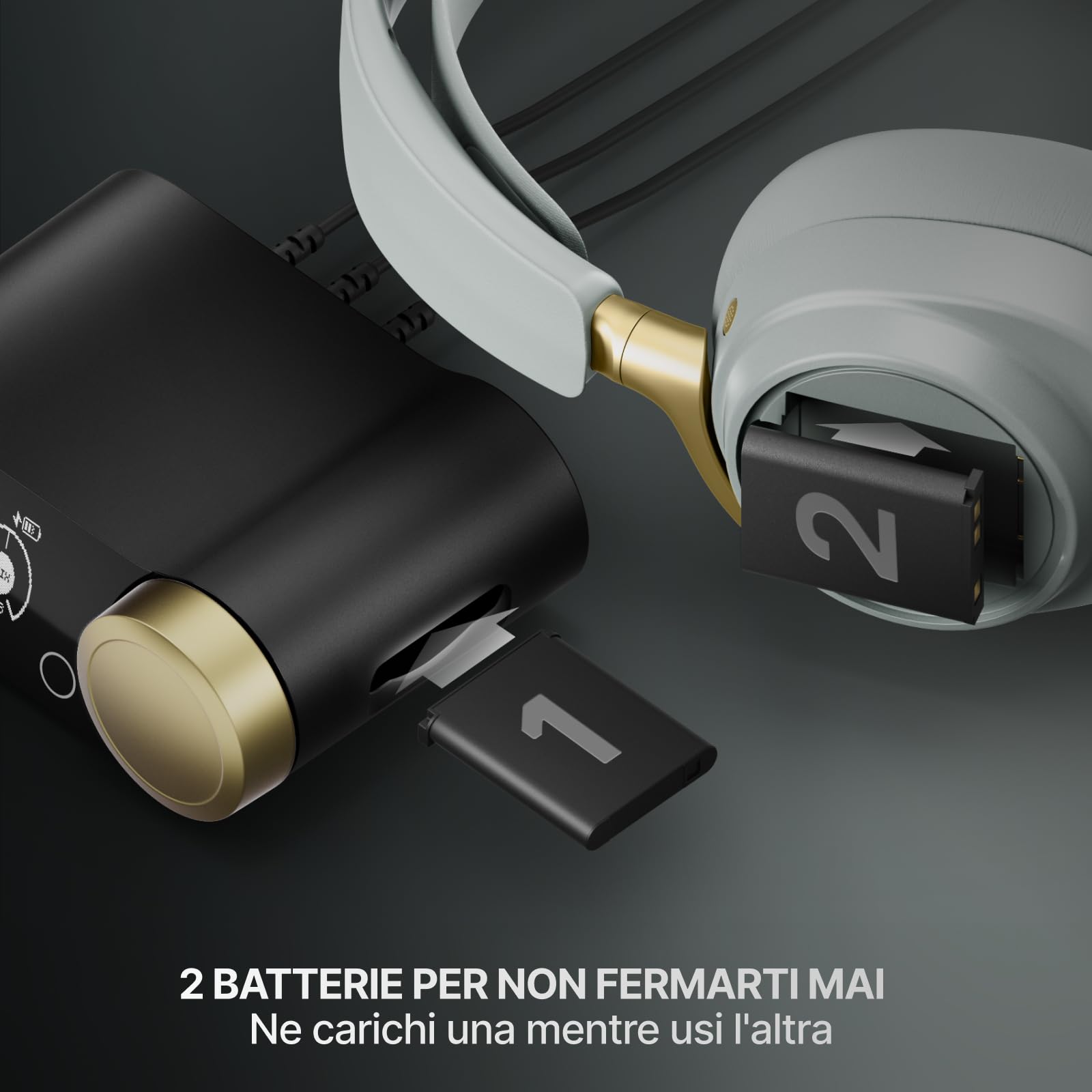 SteelSeries Arctis Nova Elite cuffie wireless salvia oro Hi-Res