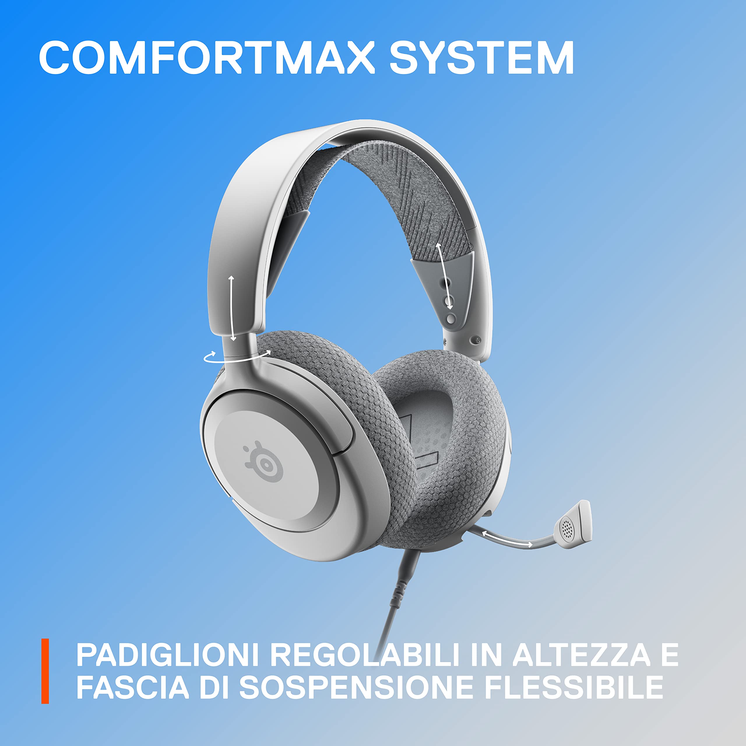 SteelSeries Arctis Nova 1P cuffie gaming bianche jack 3,5mm