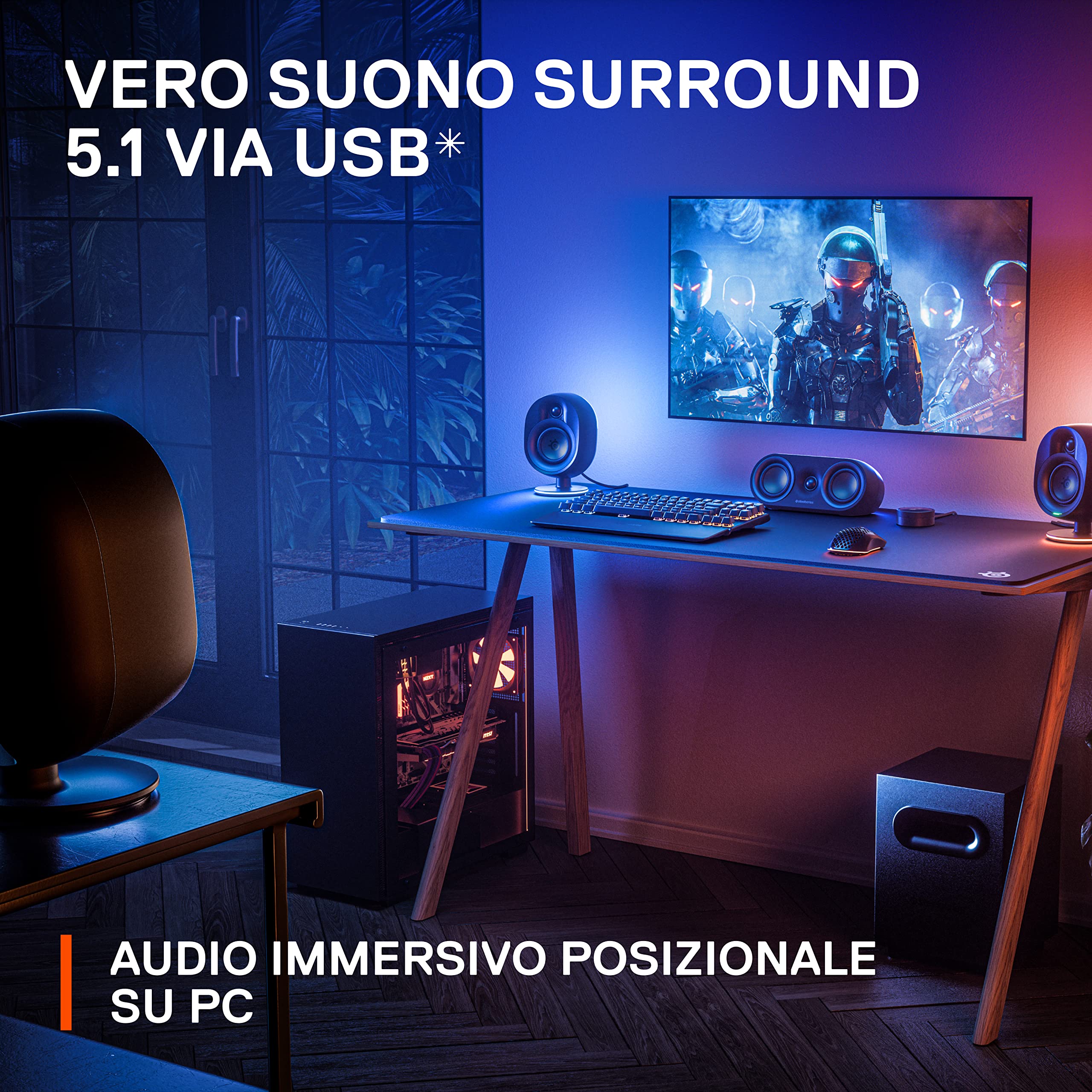 SteelSeries Arena 9 altoparlanti 5.1 RGB subwoofer USB