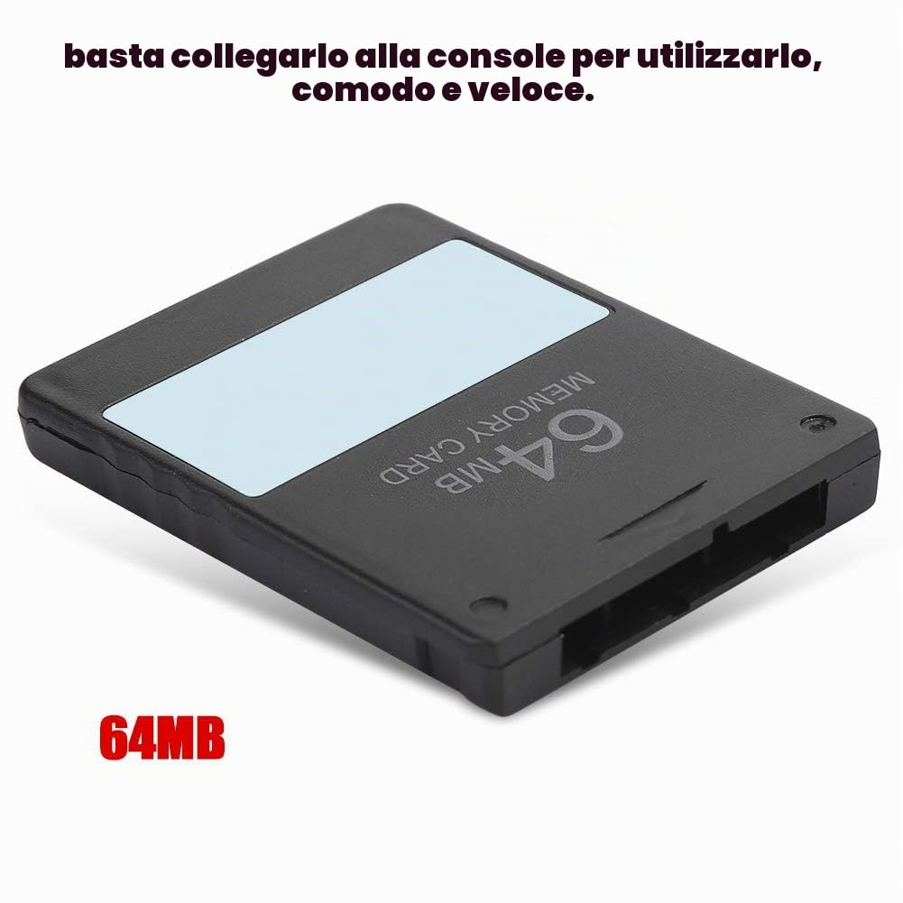 GOWENIC Memory Card 64MB Scheda Memoria PS2 FMCB Plug Play
