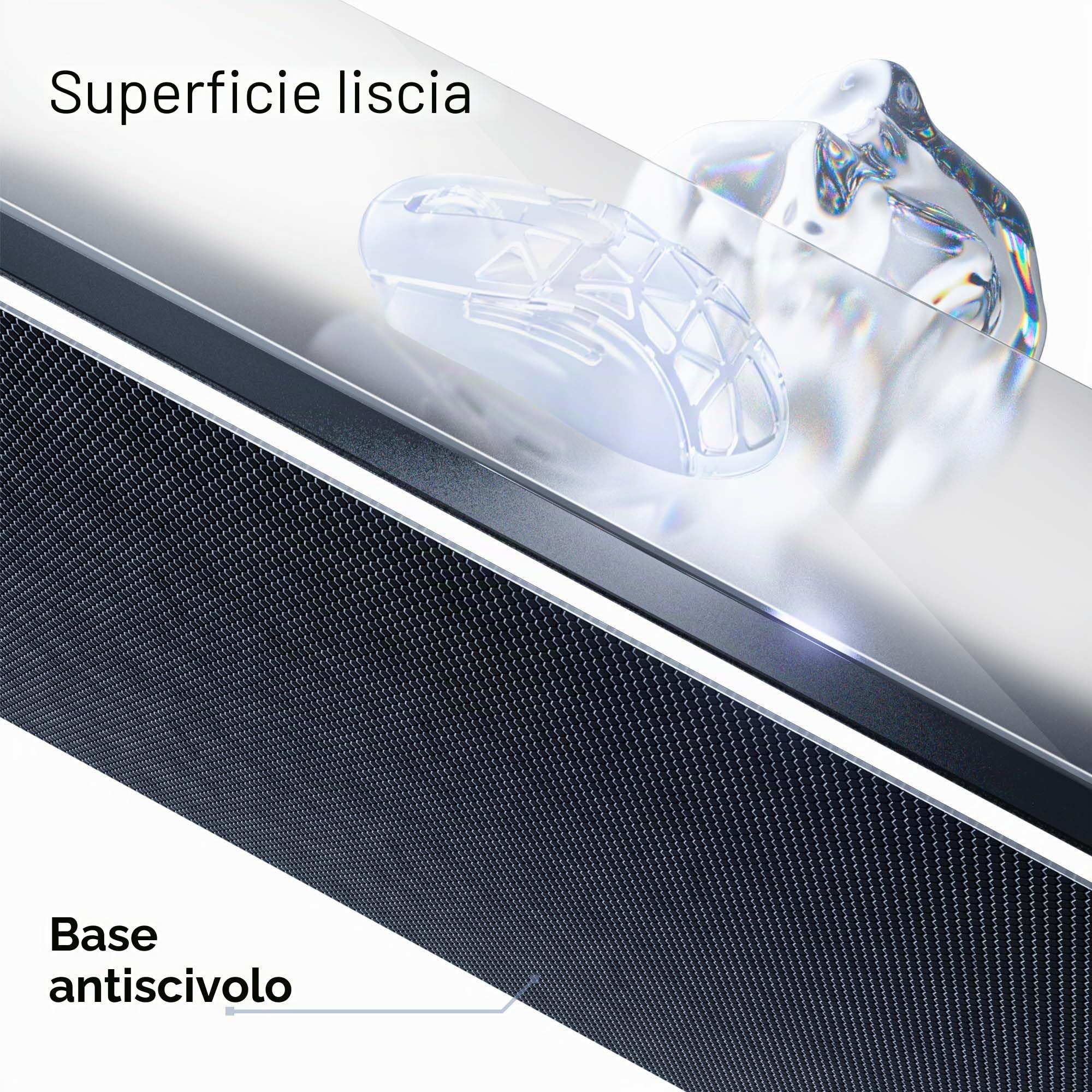 Oniverse Glasspad S Obsidian mousepad vetro 35x25cm veloce