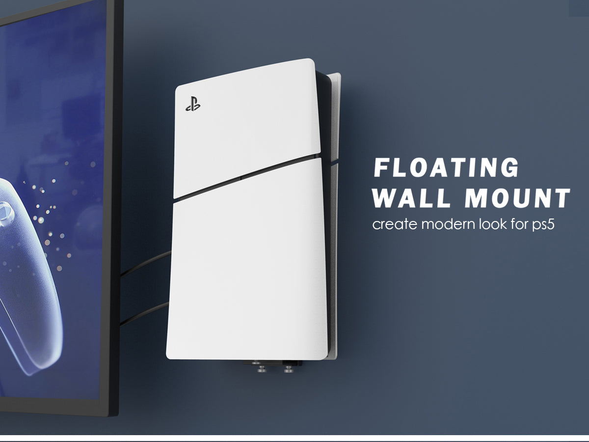Monzlteck PS5/PS4 Mount staffa parete PS5 Slim acciaio